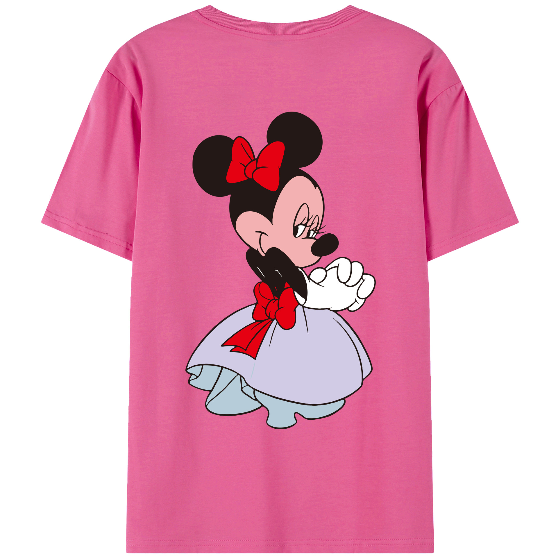 （画像用） ミッキーマウス Mickey Mouse レディース半袖Tシャツ(バックプリント)