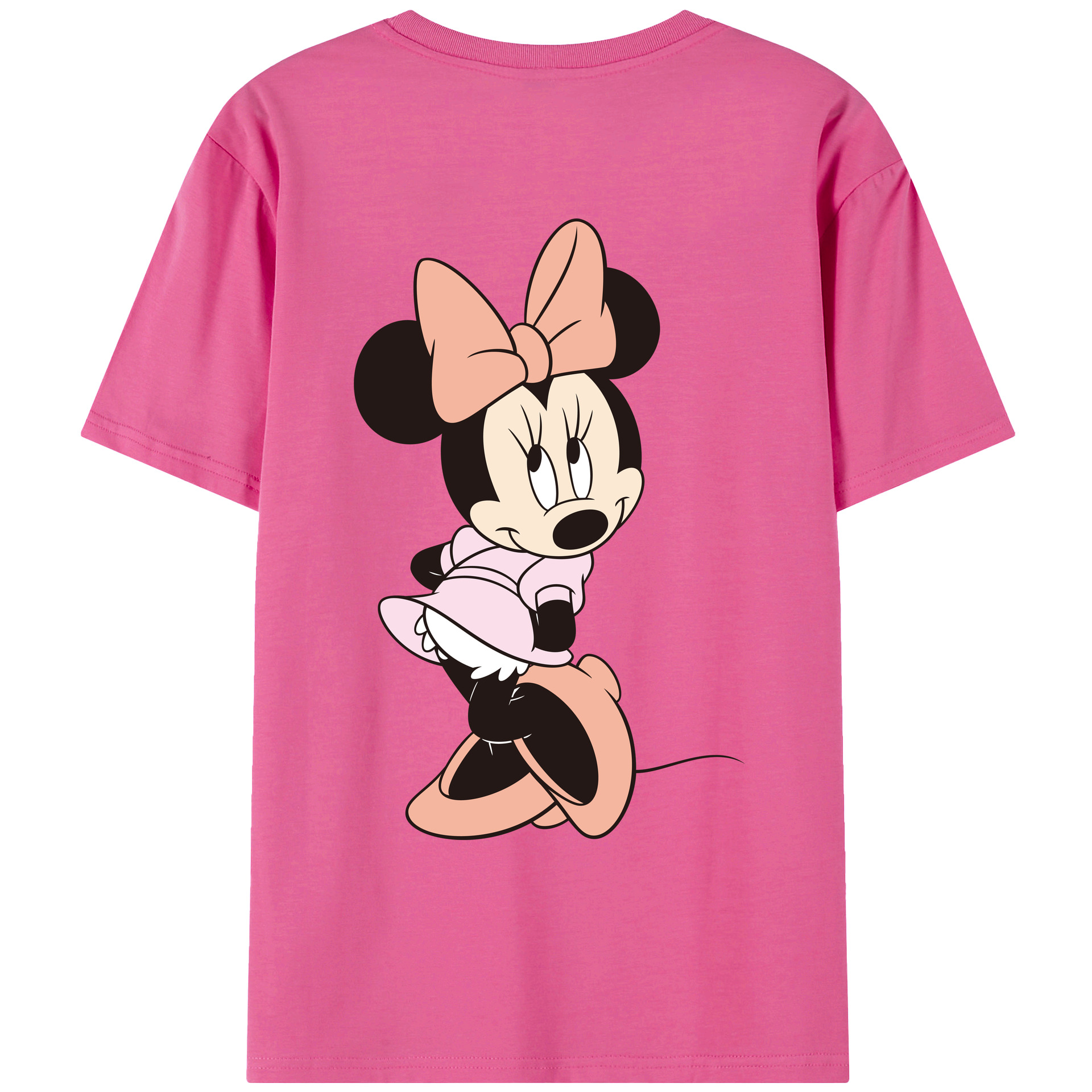（画像用） ミッキーマウス Mickey Mouse レディース半袖Tシャツ(バックプリント)