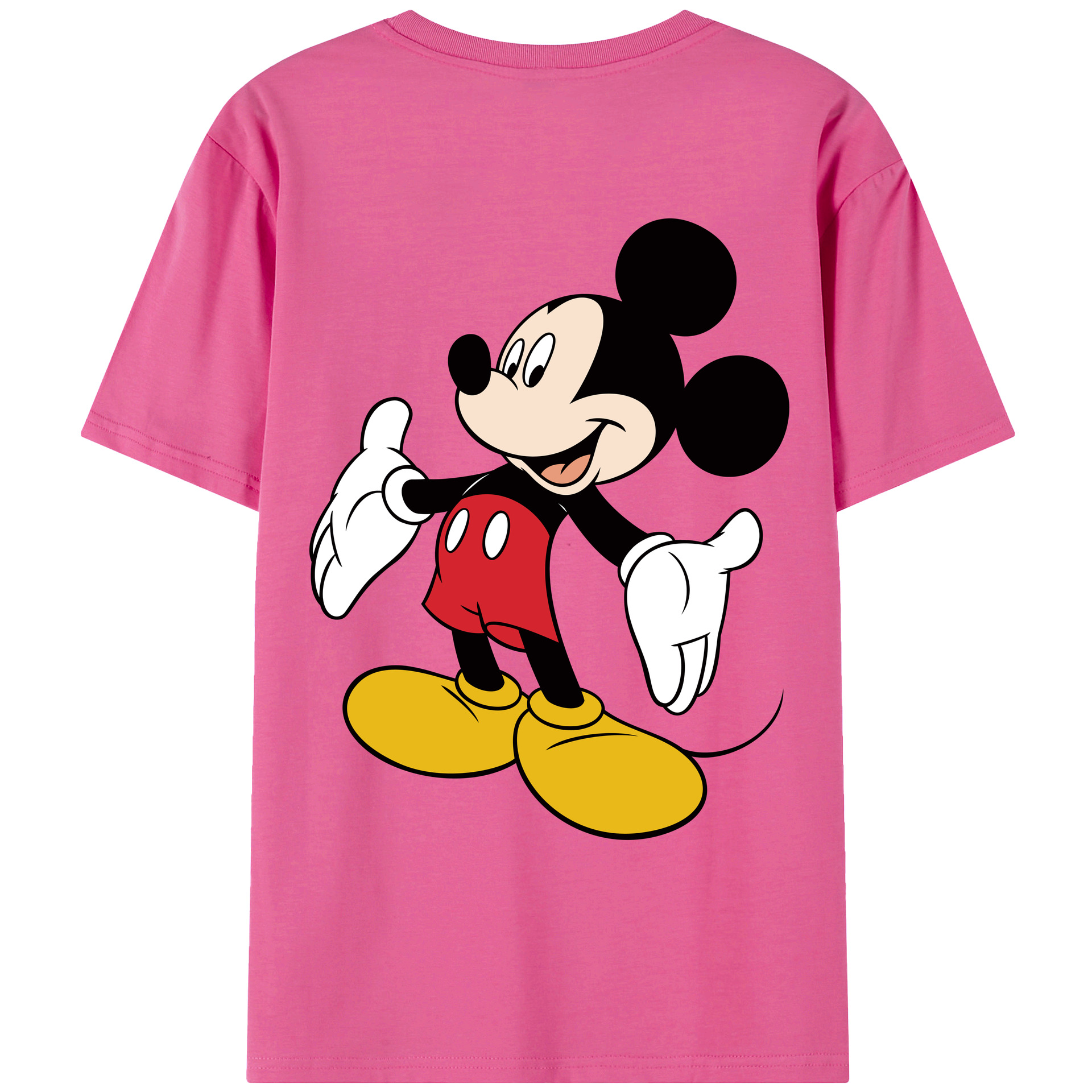 ミッキーマウス Mickey Mouse レディース半袖Tシャツ(バックプリント)