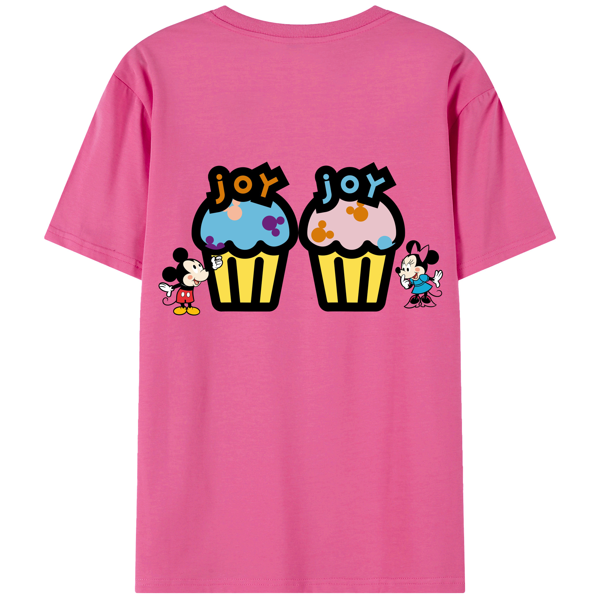 ミッキーマウス Mickey Mouse レディース半袖Tシャツ(バックプリント)