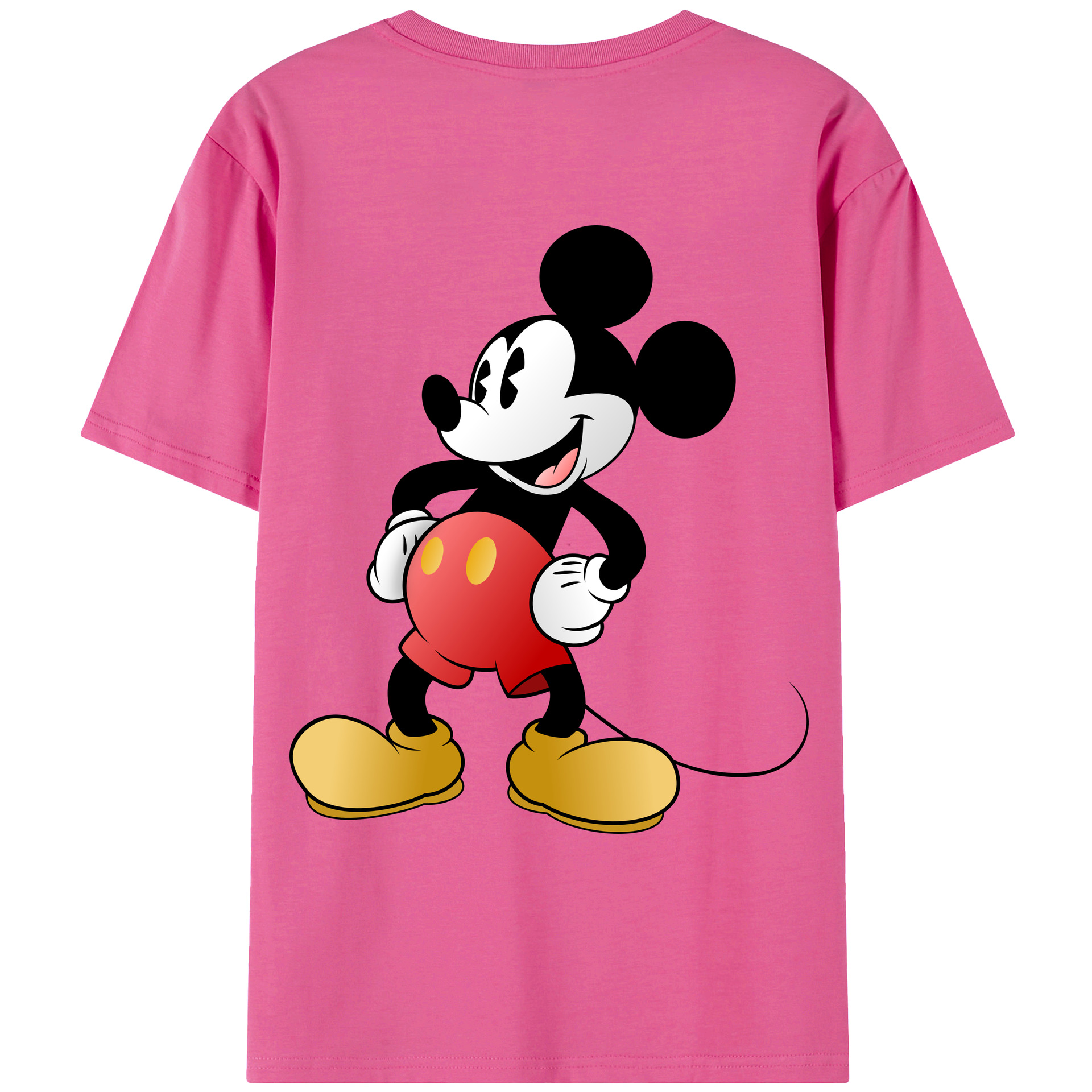 （画像用） ミッキーマウス Mickey Mouse レディース半袖Tシャツ(バックプリント)