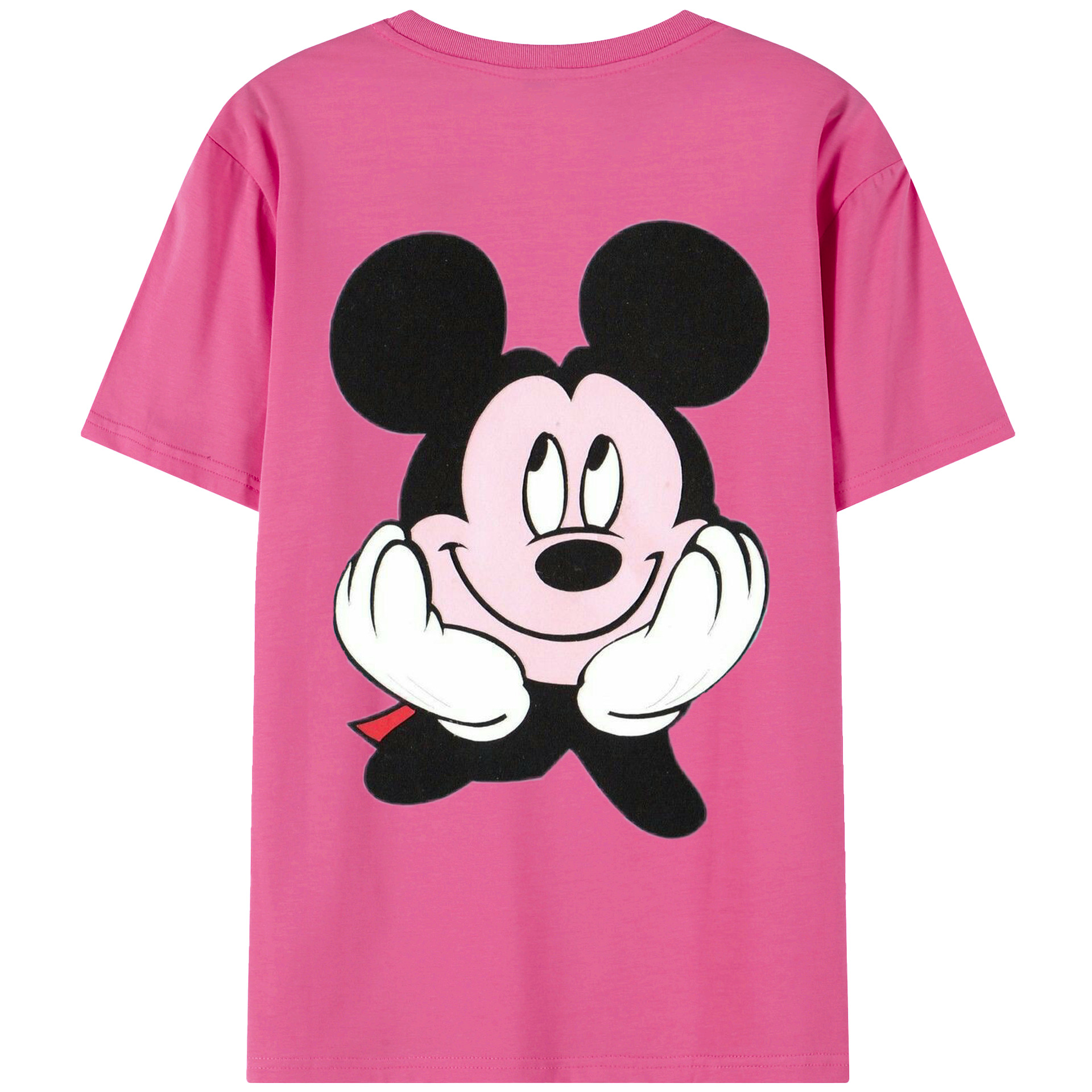 （画像用） ミッキーマウス Mickey Mouse レディース半袖Tシャツ(バックプリント)