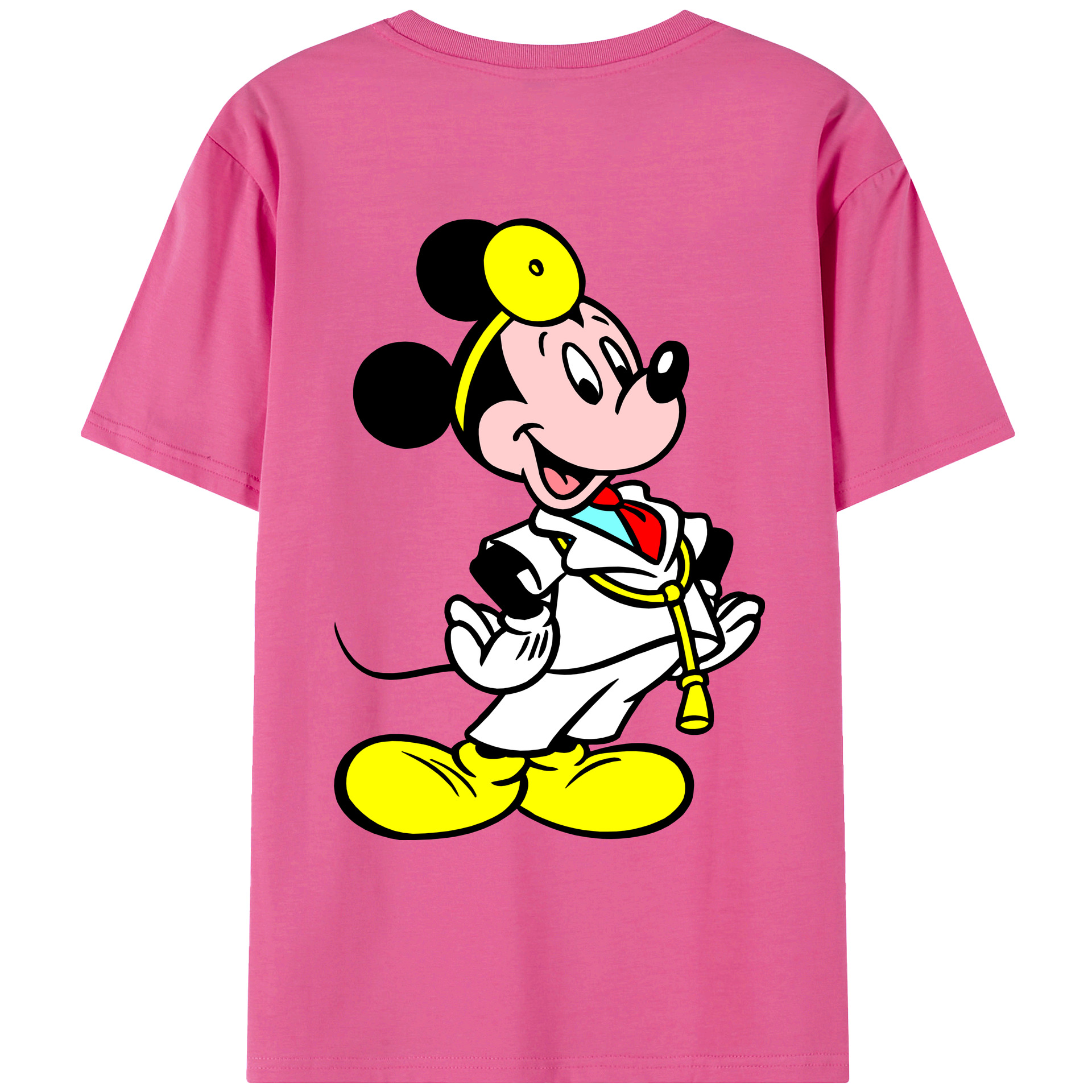 （画像用） ミッキーマウス Mickey Mouse レディース半袖Tシャツ(バックプリント)