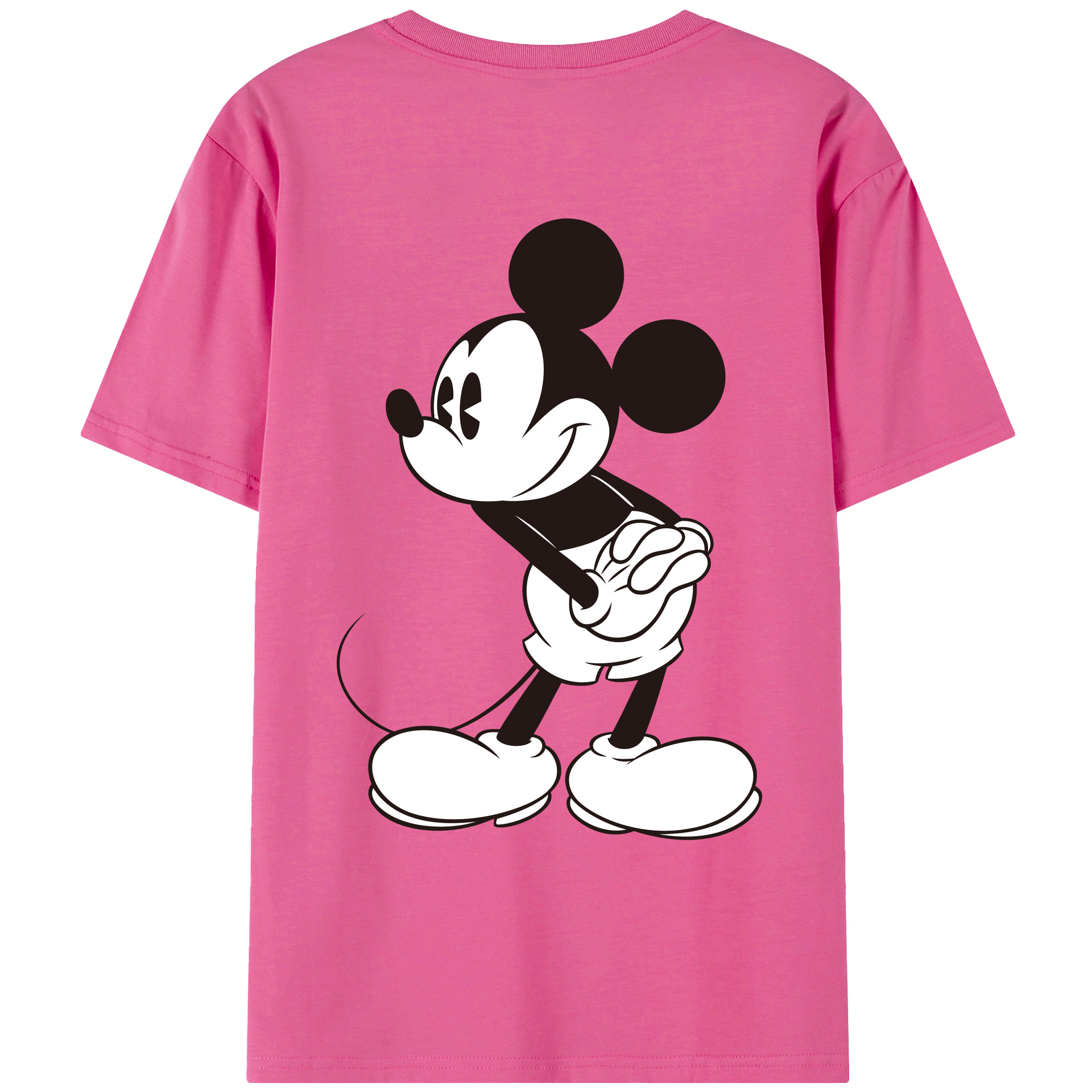 （画像用） ミッキーマウス Mickey Mouse レディース半袖Tシャツ(バックプリント)