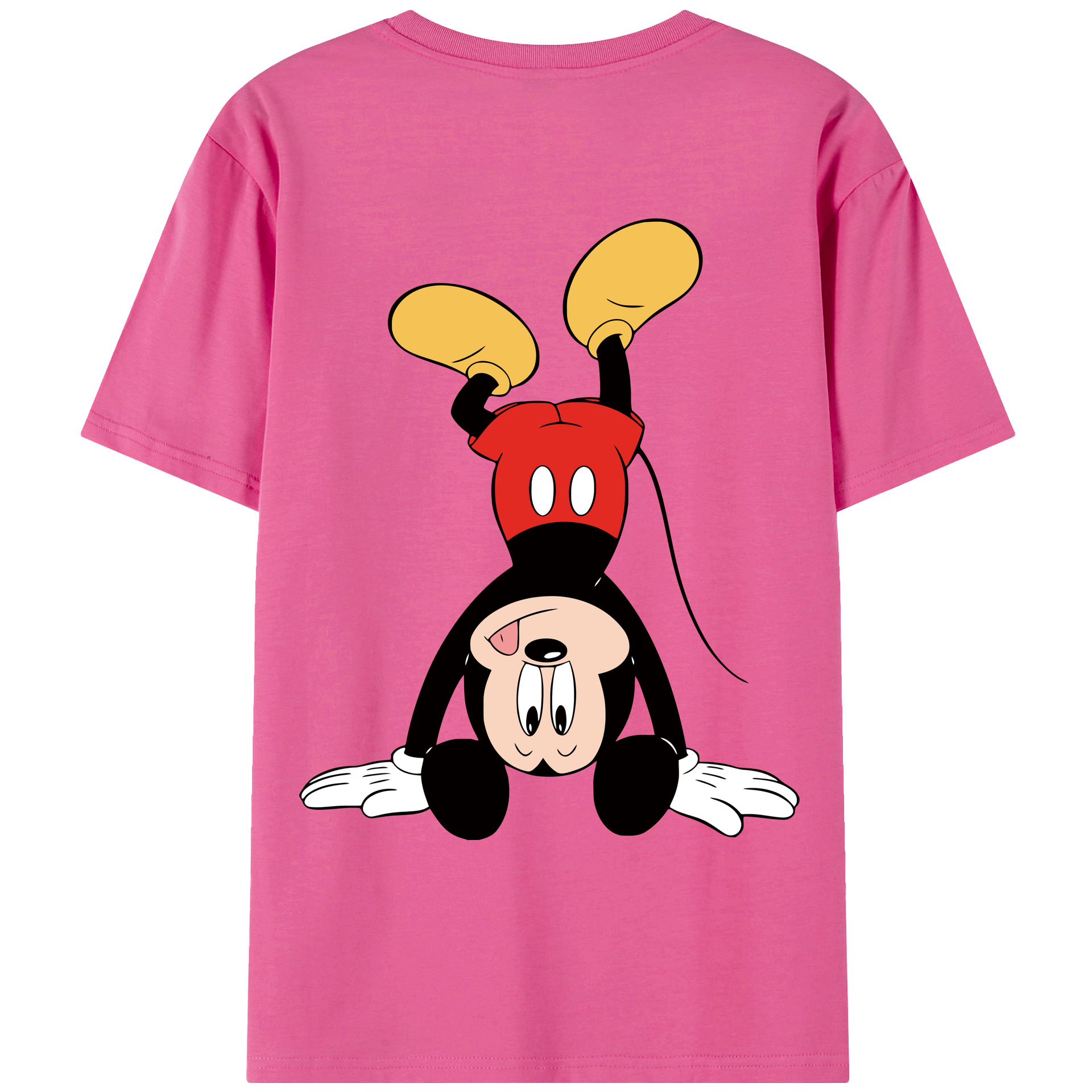 （画像用） ミッキーマウス Mickey Mouse レディース半袖Tシャツ(バックプリント)