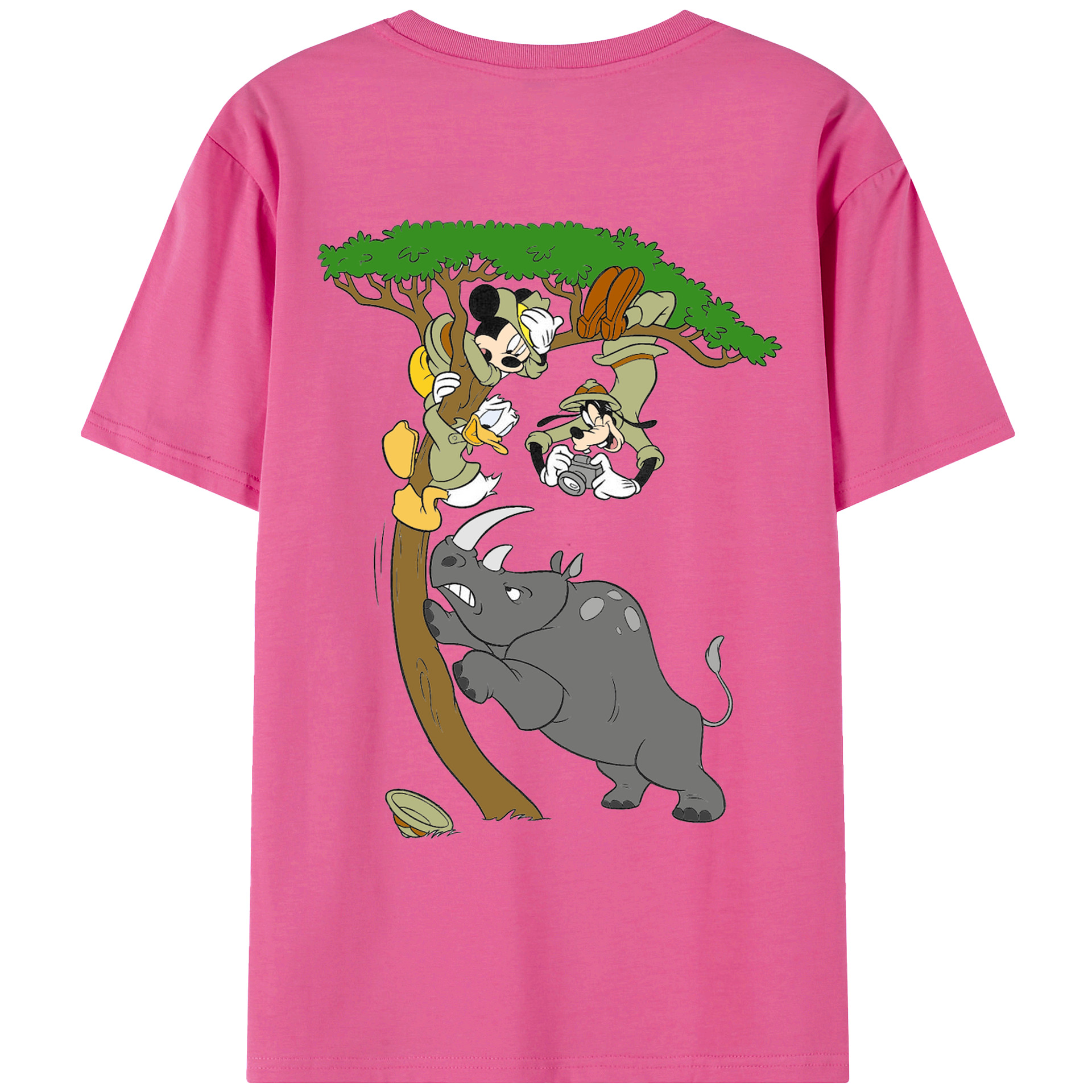 （画像用） ミッキーマウス Mickey Mouse レディース半袖Tシャツ(バックプリント)