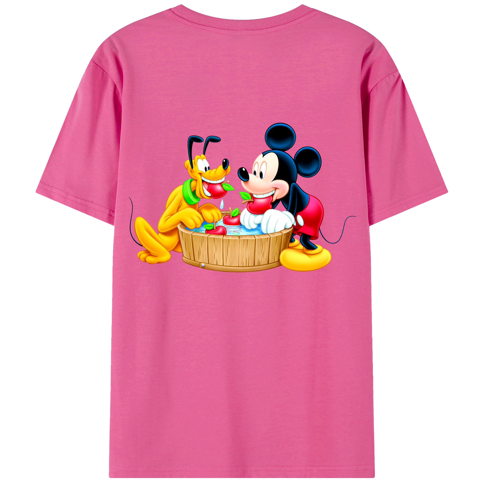 （画像用） ミッキーマウス Mickey Mouse レディース半袖Tシャツ(バックプリント)