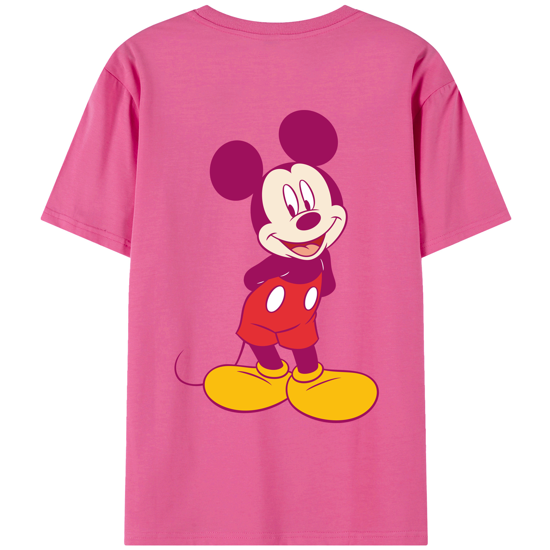 （画像用） ミッキーマウス Mickey Mouse レディース半袖Tシャツ(バックプリント)