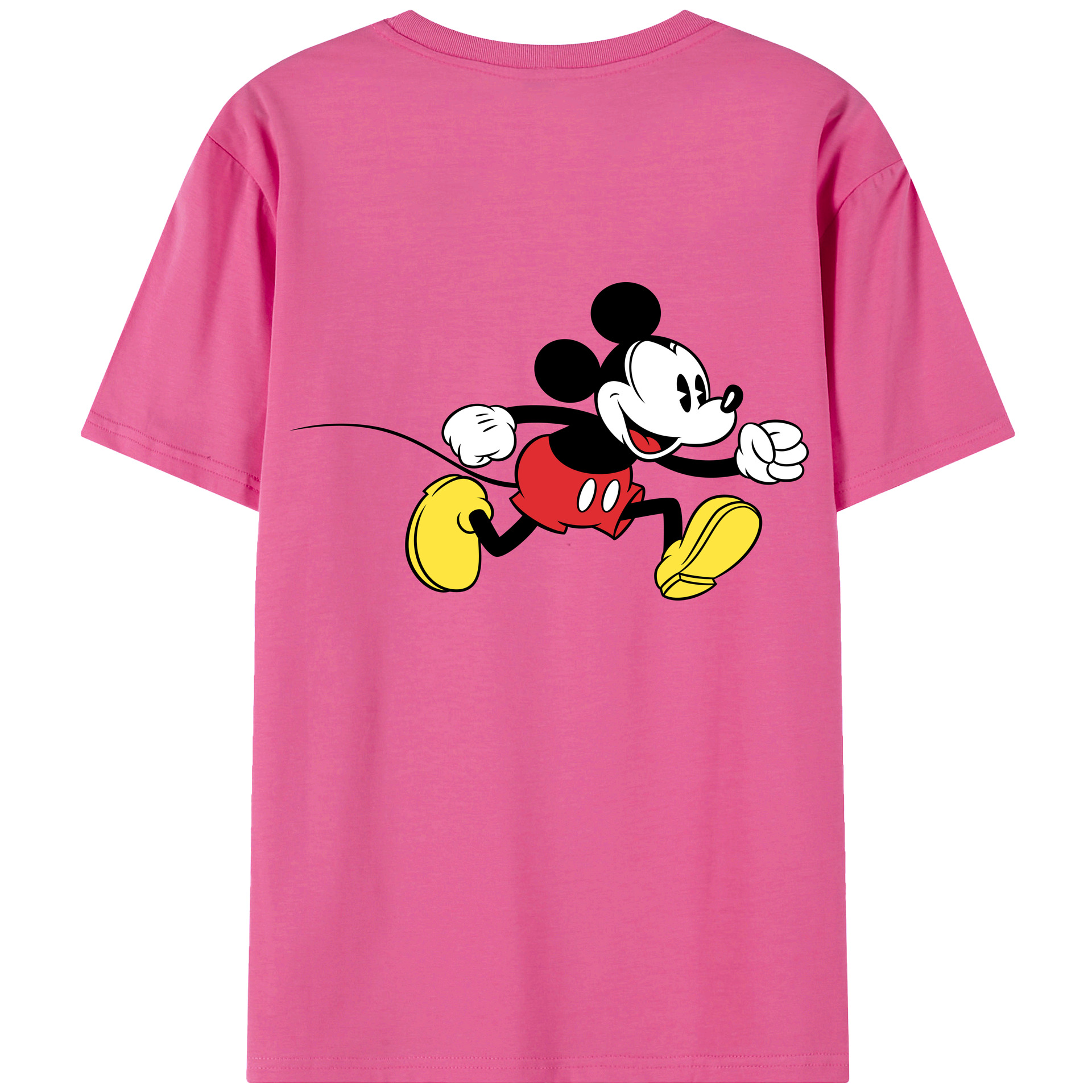 （画像用） ミッキーマウス Mickey Mouse レディース半袖Tシャツ(バックプリント)