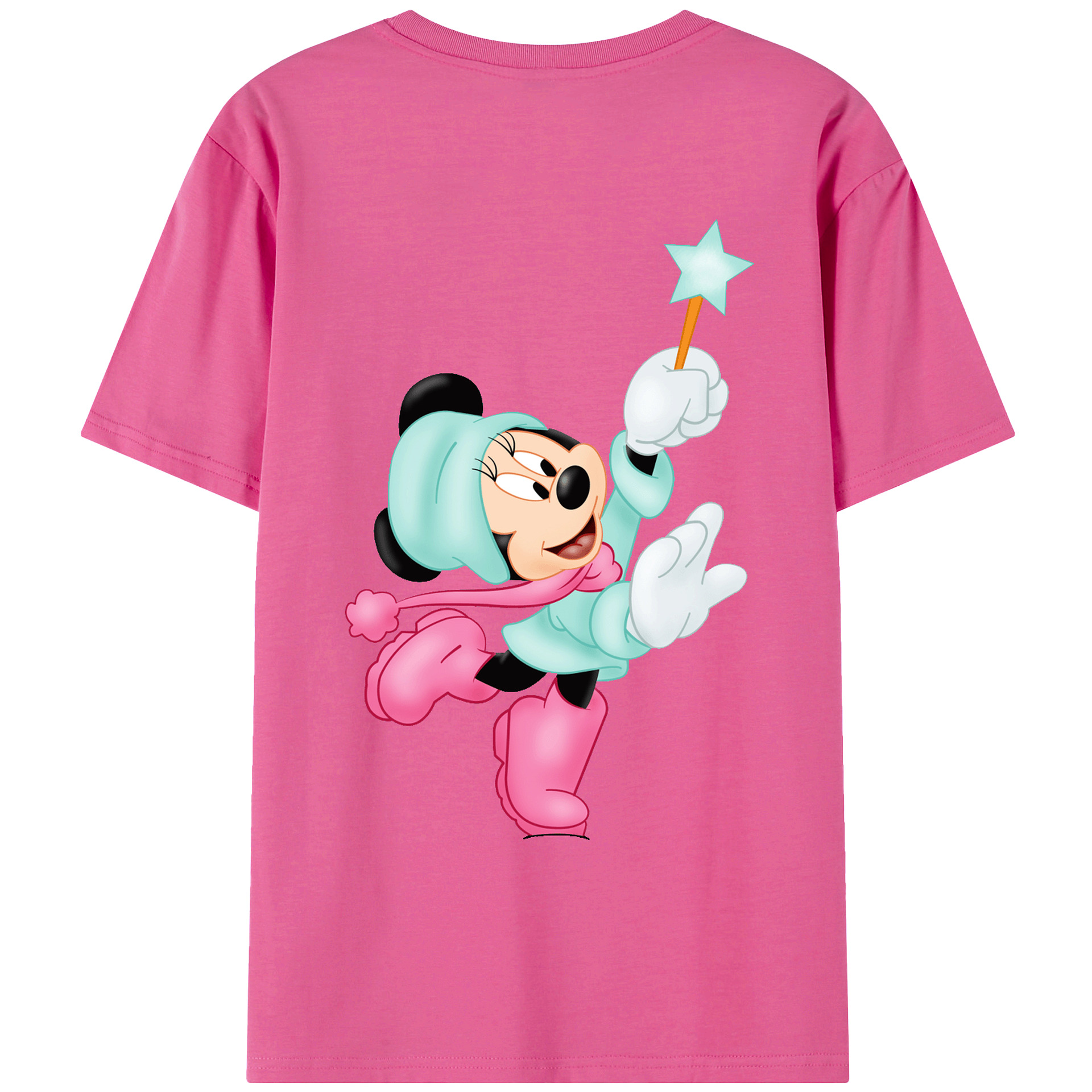 （画像用） ミッキーマウス Mickey Mouse レディース半袖Tシャツ(バックプリント)