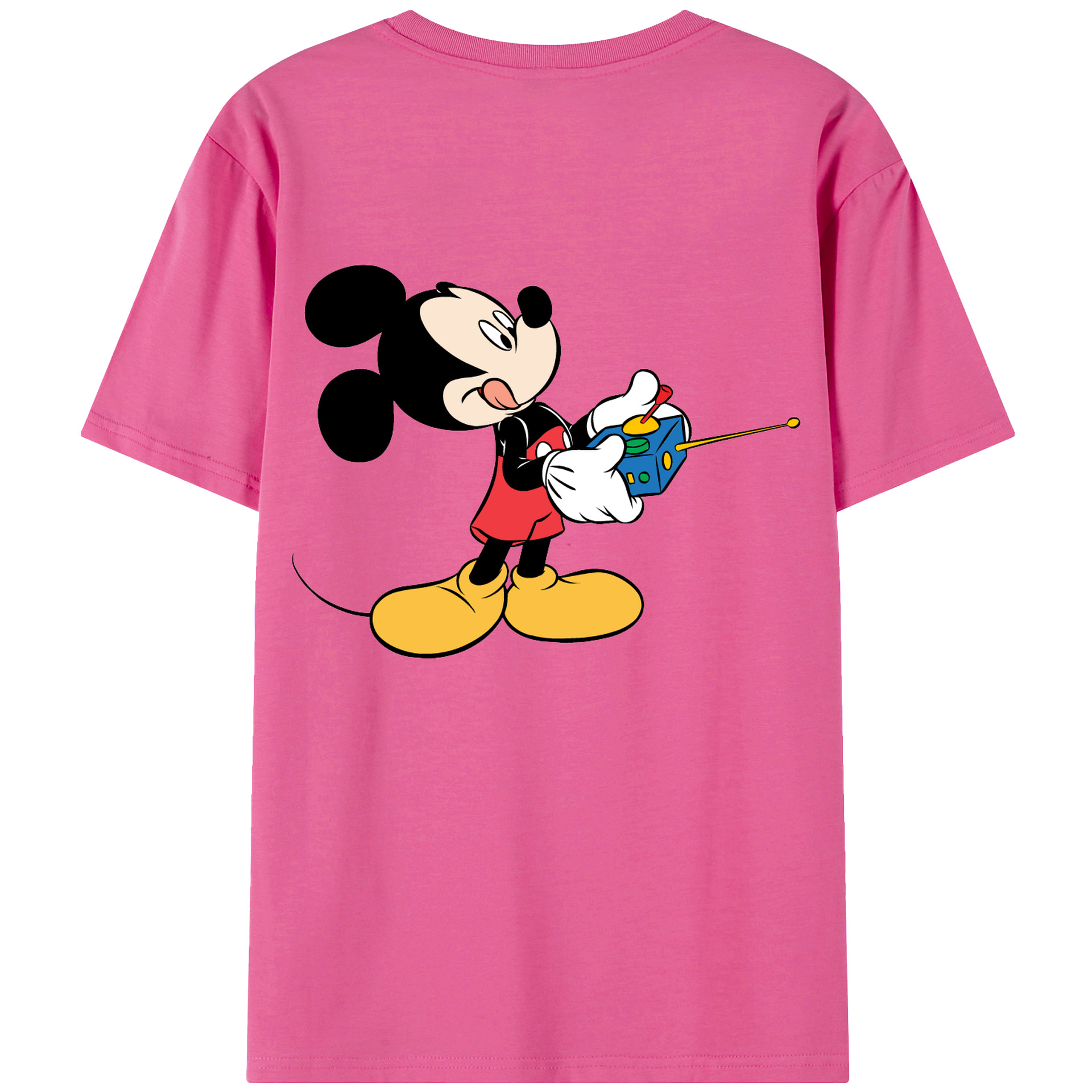 （画像用） ミッキーマウス Mickey Mouse レディース半袖Tシャツ(バックプリント)