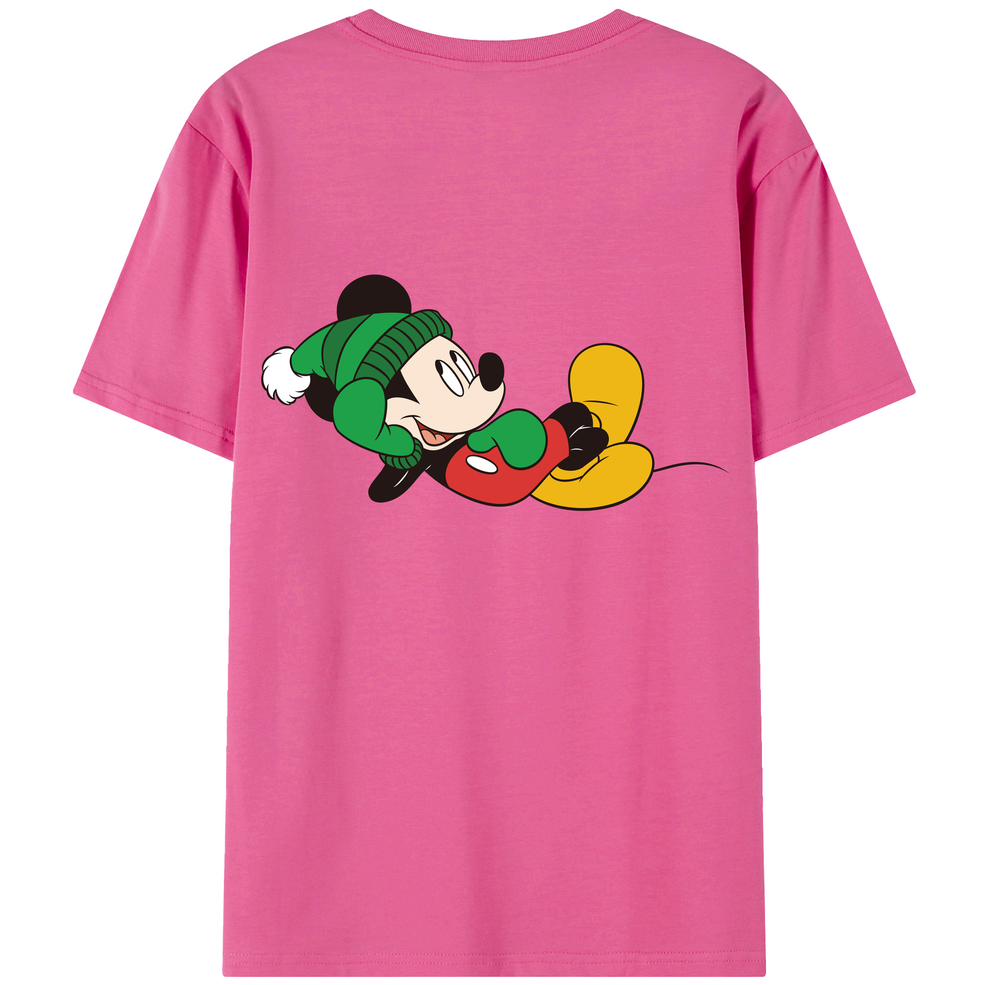 （画像用） ミッキーマウス Mickey Mouse レディース半袖Tシャツ(バックプリント)