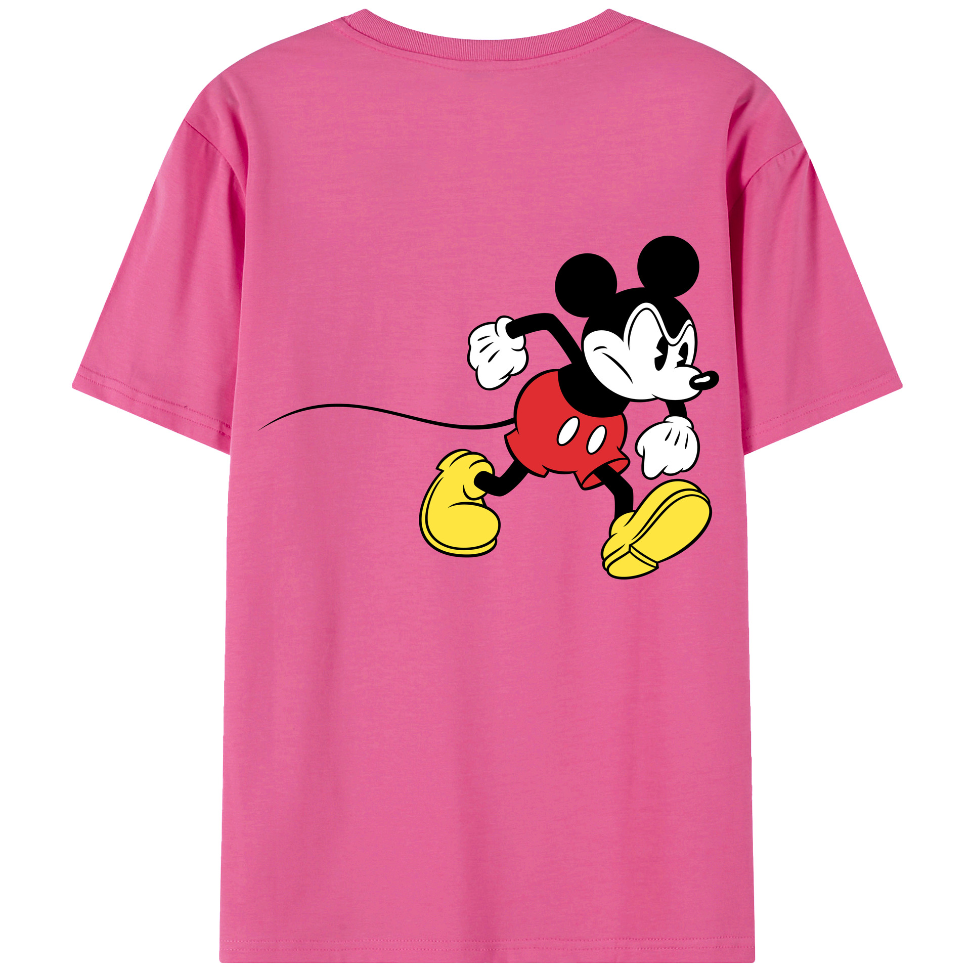 （画像用） ミッキーマウス Mickey Mouse レディース半袖Tシャツ(バックプリント)
