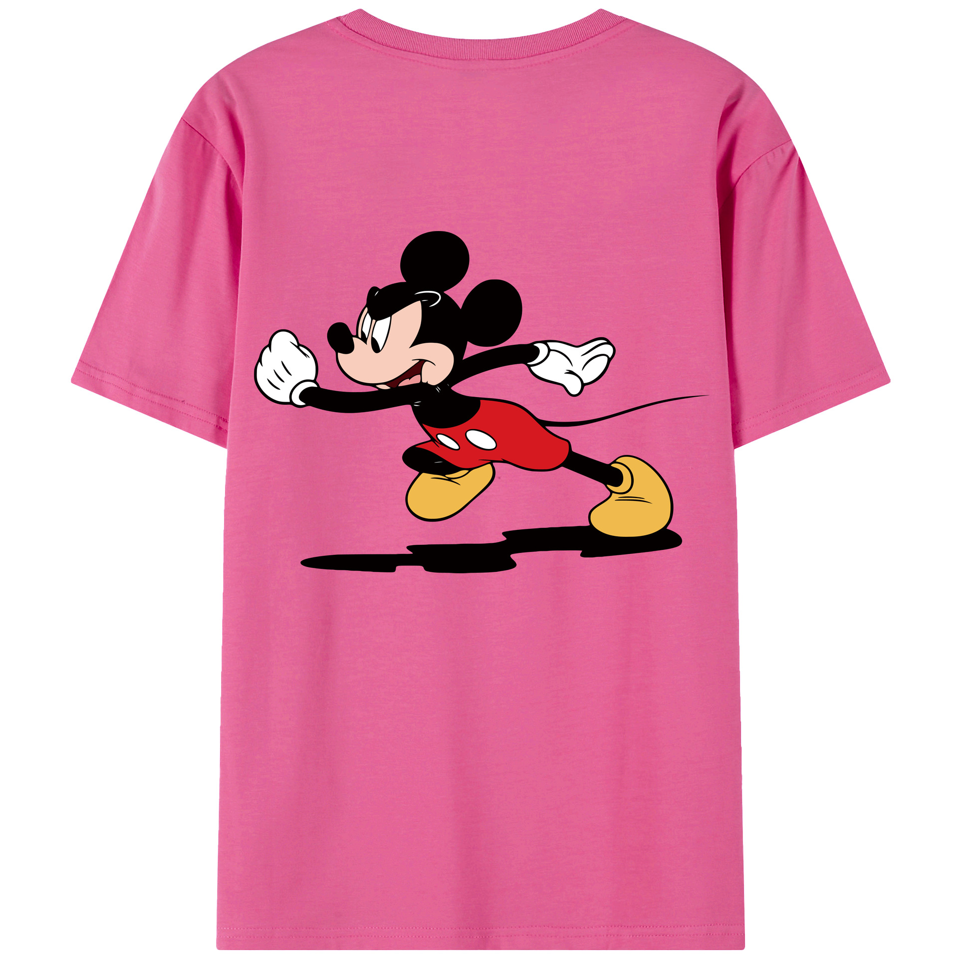 （画像用） ミッキーマウス Mickey Mouse レディース半袖Tシャツ(バックプリント)