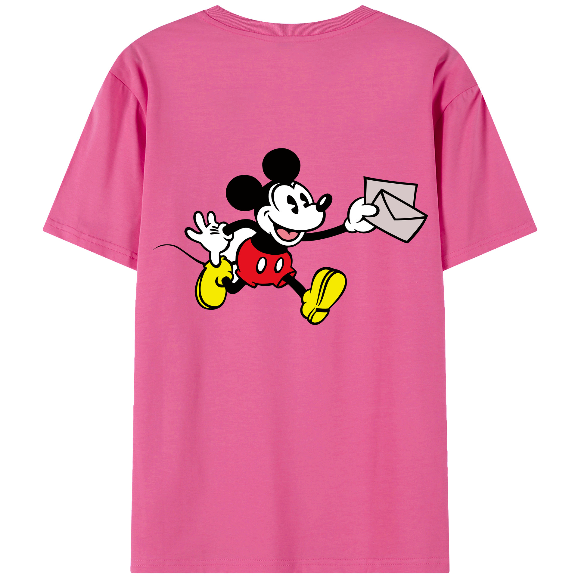 （画像用） ミッキーマウス Mickey Mouse レディース半袖Tシャツ(バックプリント)