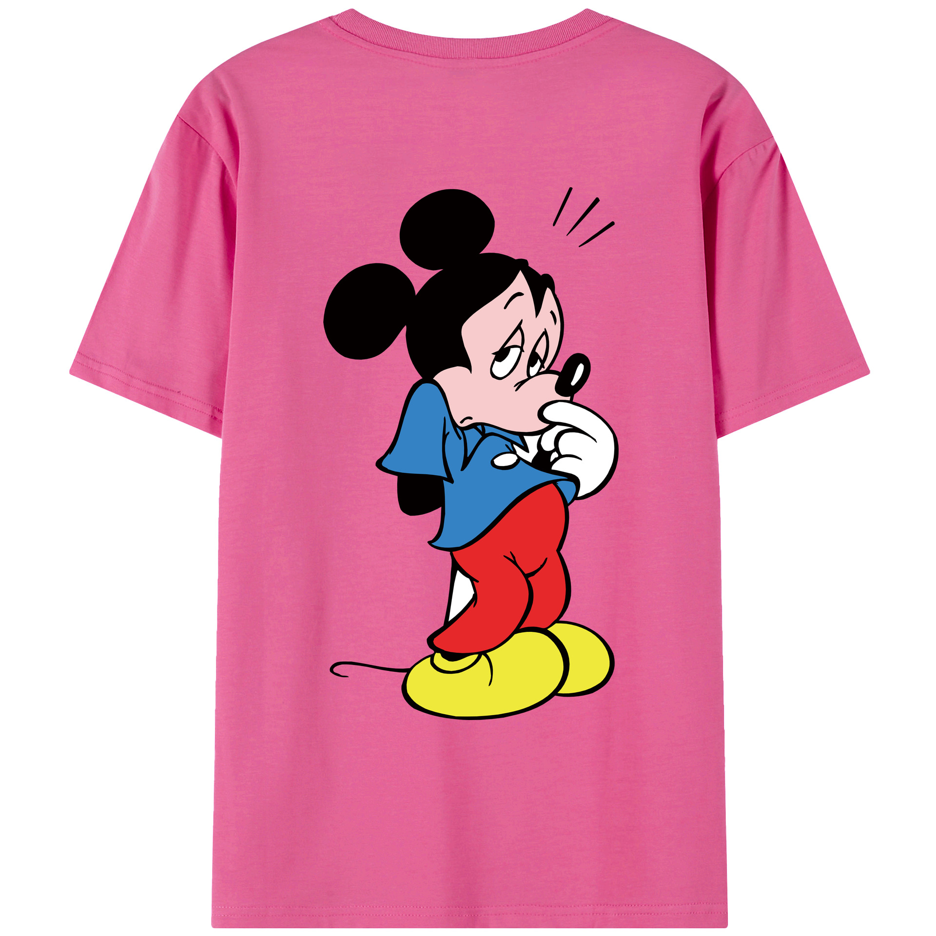 （画像用） ミッキーマウス Mickey Mouse レディース半袖Tシャツ(バックプリント)