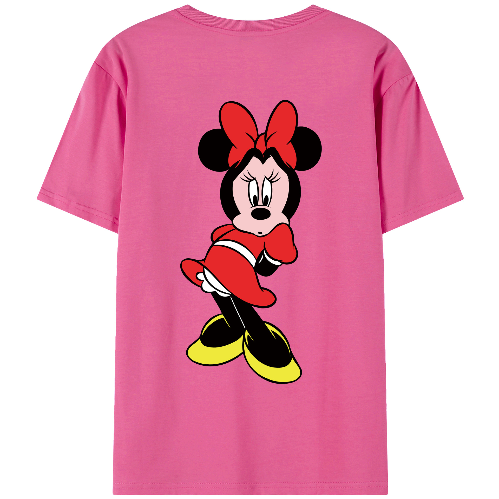 （画像用） ミッキーマウス Mickey Mouse レディース半袖Tシャツ(バックプリント)