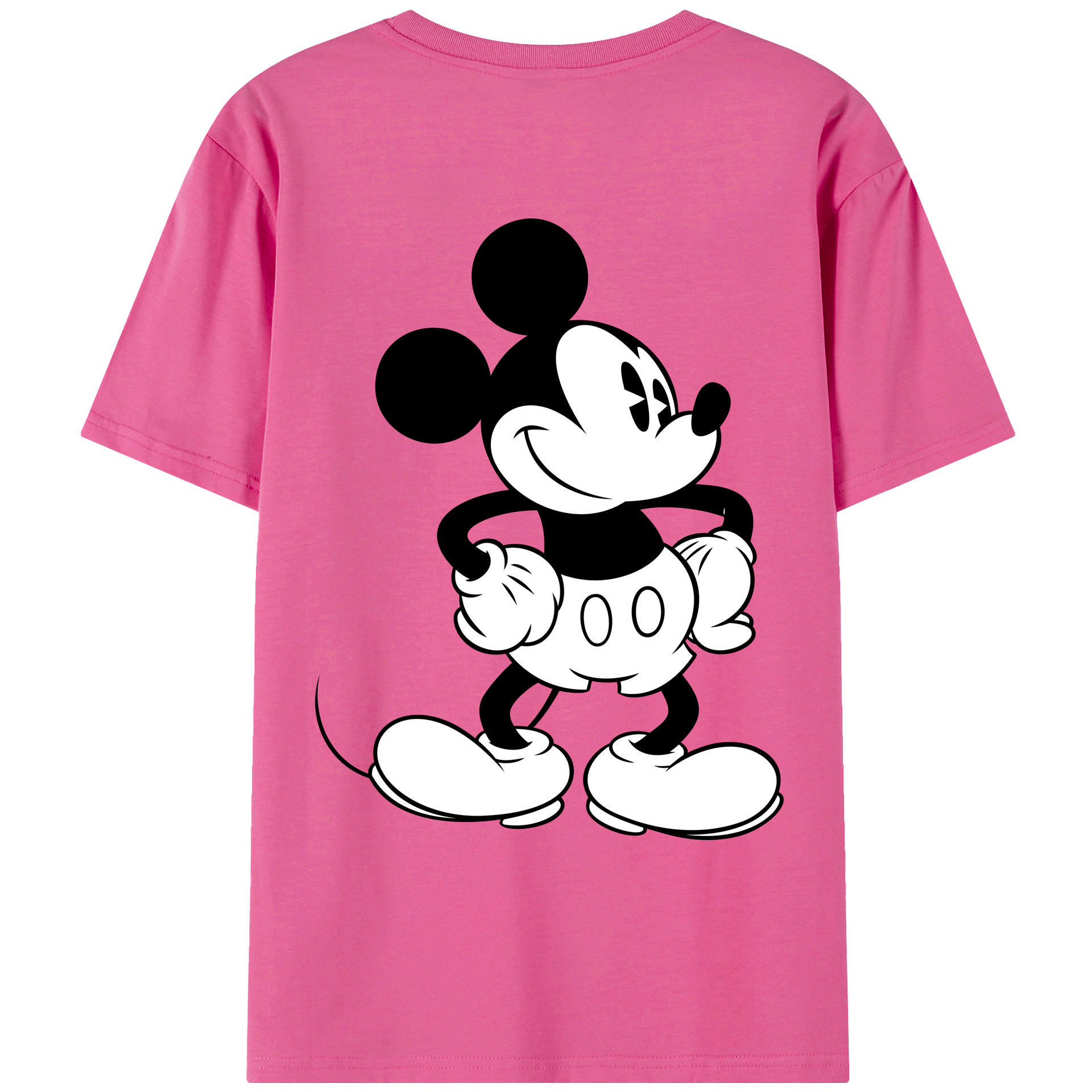 （画像用） ミッキーマウス Mickey Mouse レディース半袖Tシャツ(バックプリント)