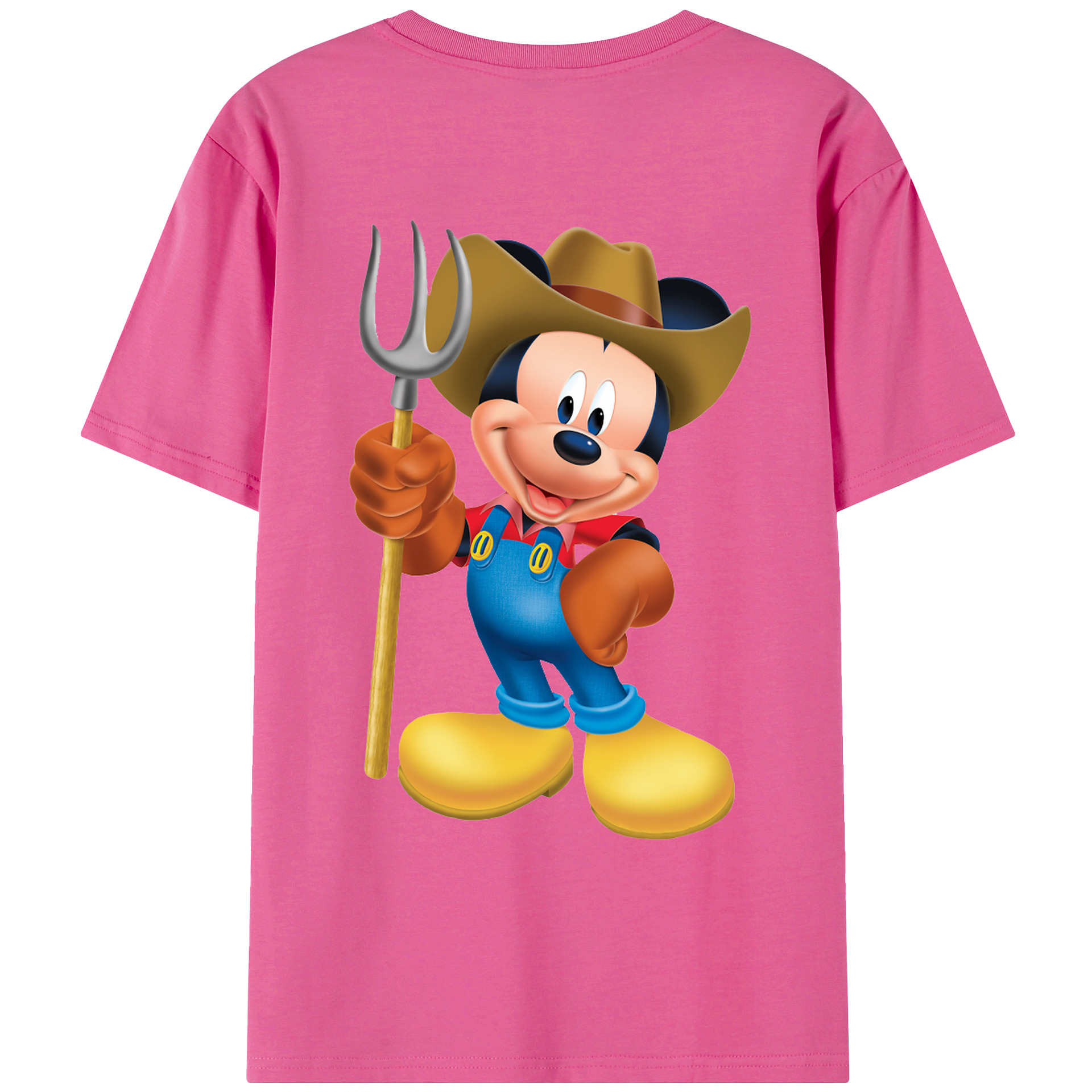 （画像用） ミッキーマウス Mickey Mouse レディース半袖Tシャツ(バックプリント)