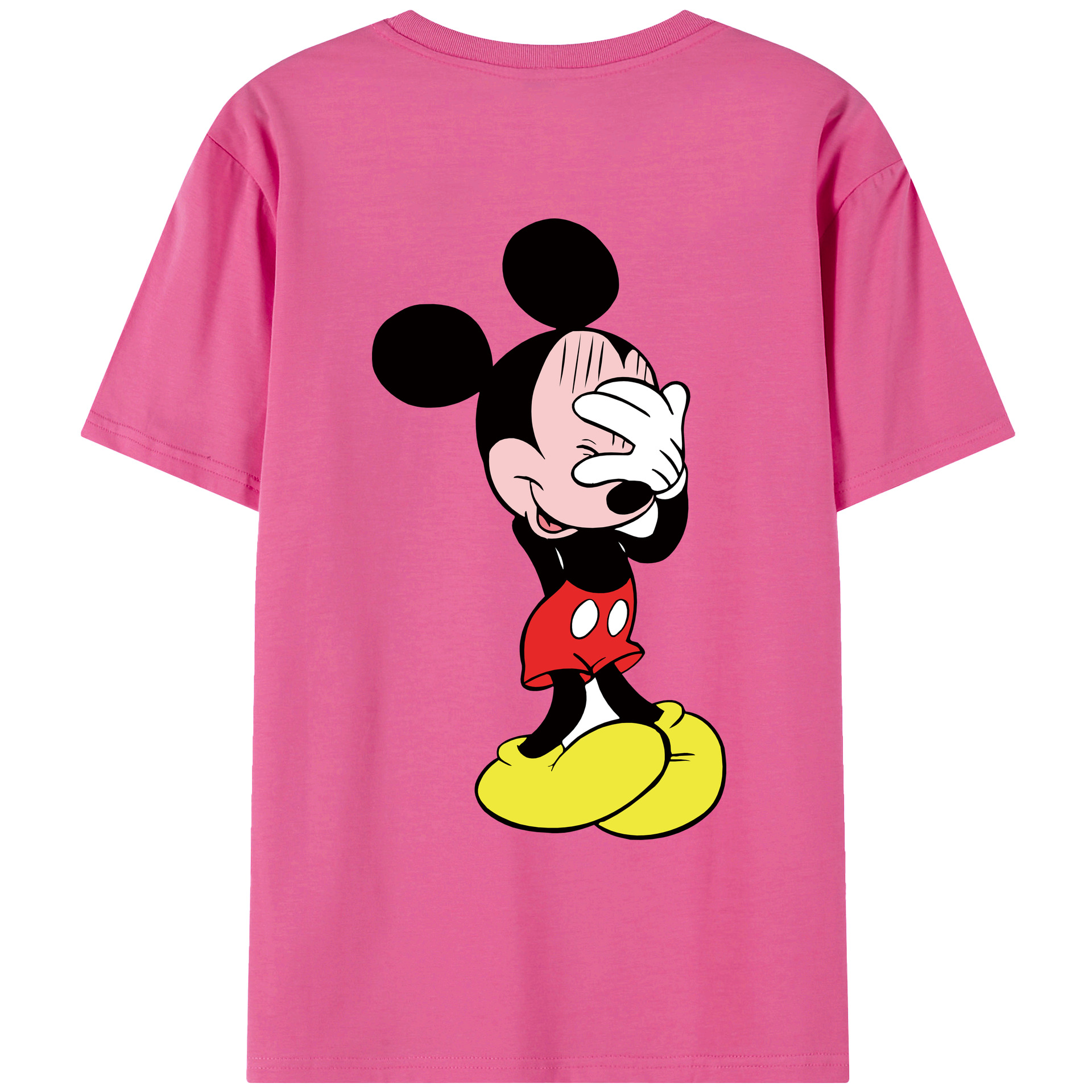 （画像用） ミッキーマウス Mickey Mouse レディース半袖Tシャツ(バックプリント)