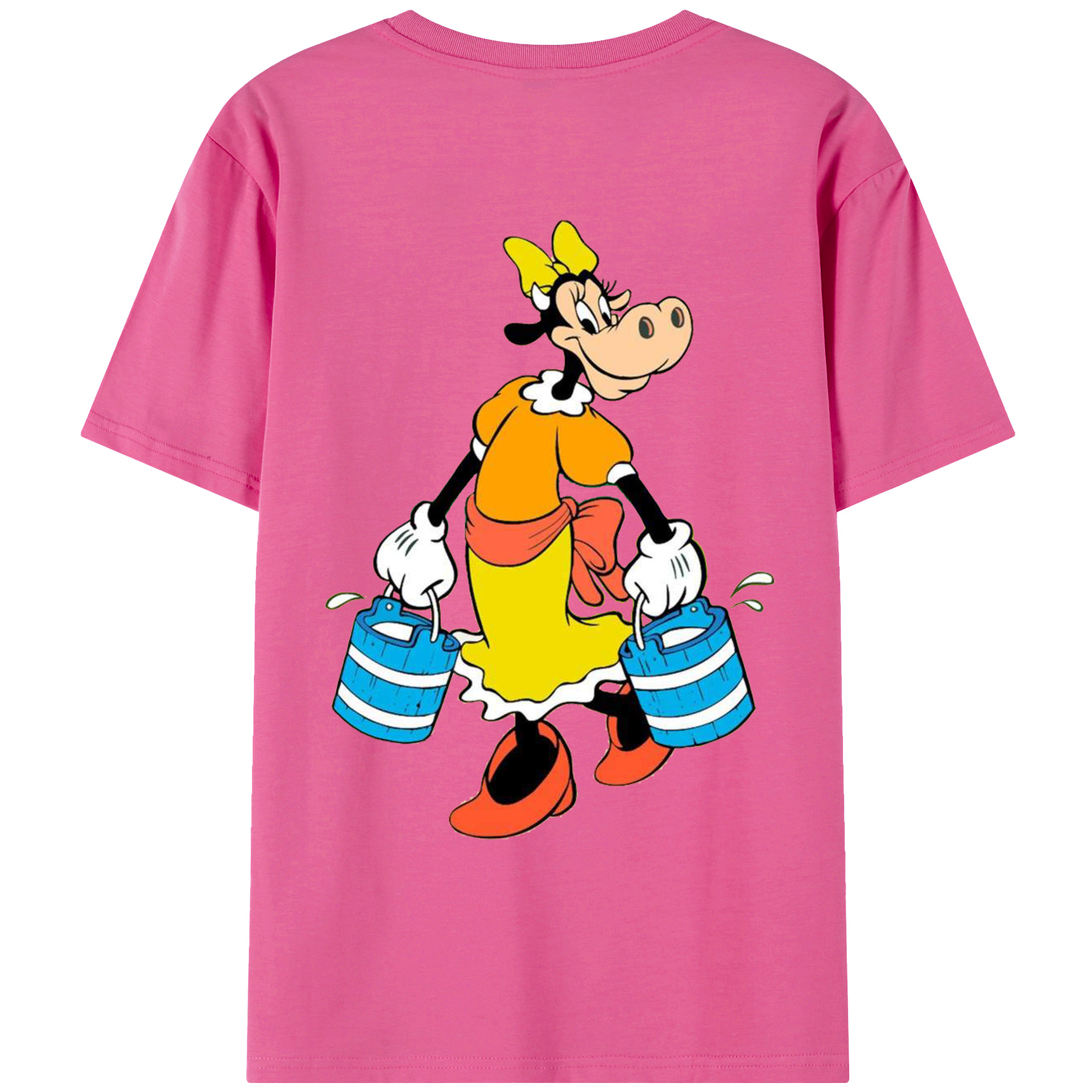 （画像用） ミッキーマウス Mickey Mouse レディース半袖Tシャツ(バックプリント)