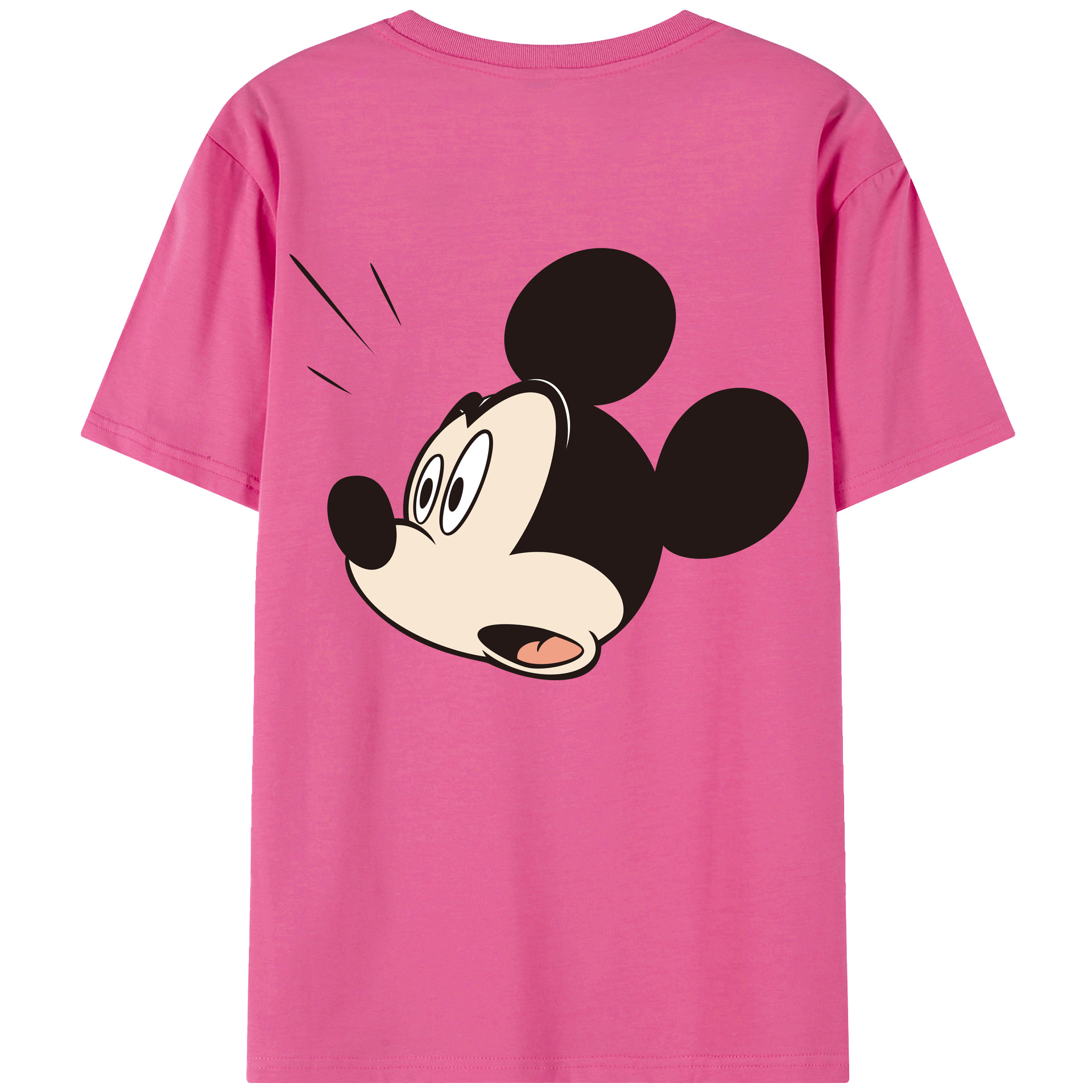 （画像用） ミッキーマウス Mickey Mouse レディース半袖Tシャツ(バックプリント)