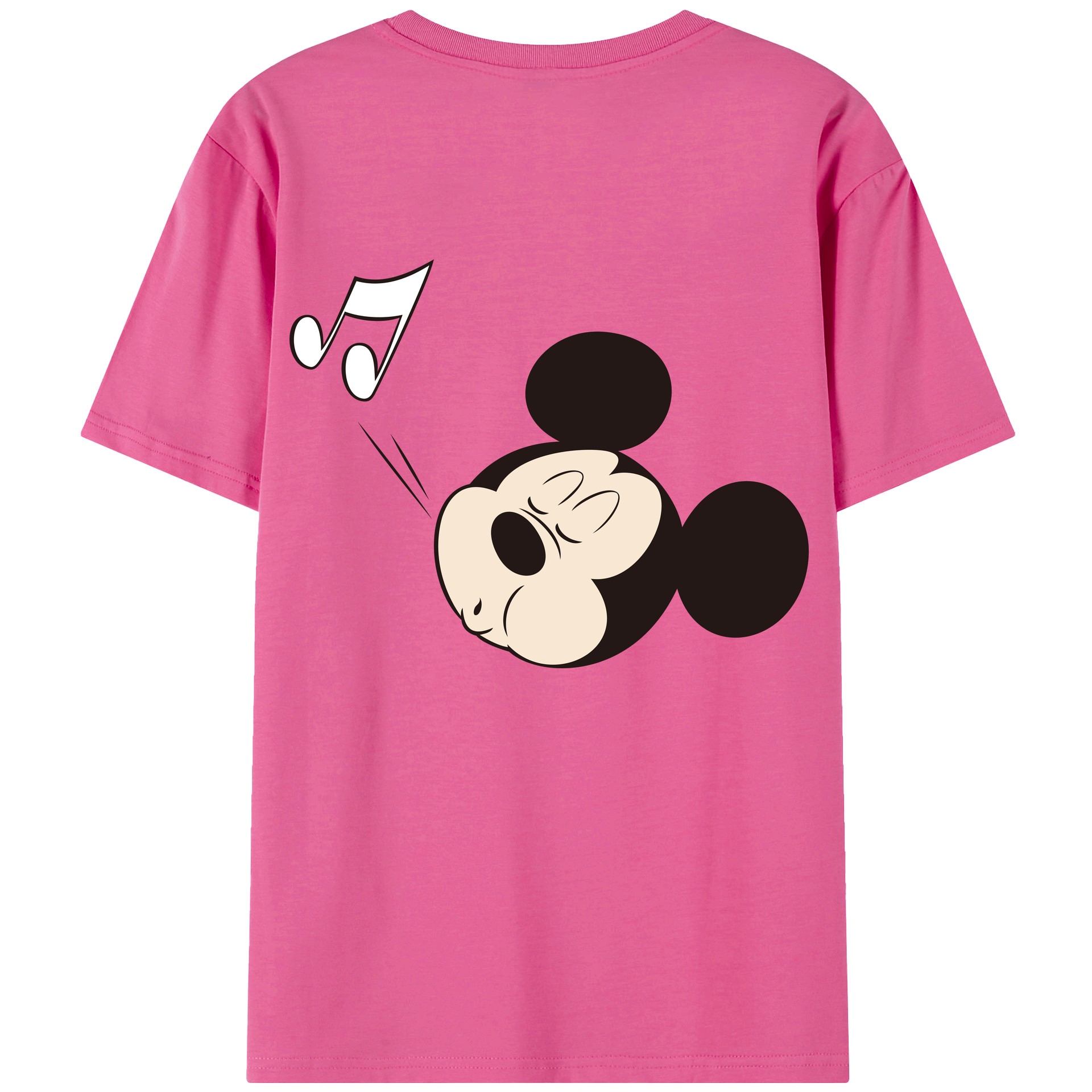 （画像用） ミッキーマウス Mickey Mouse レディース半袖Tシャツ(バックプリント)