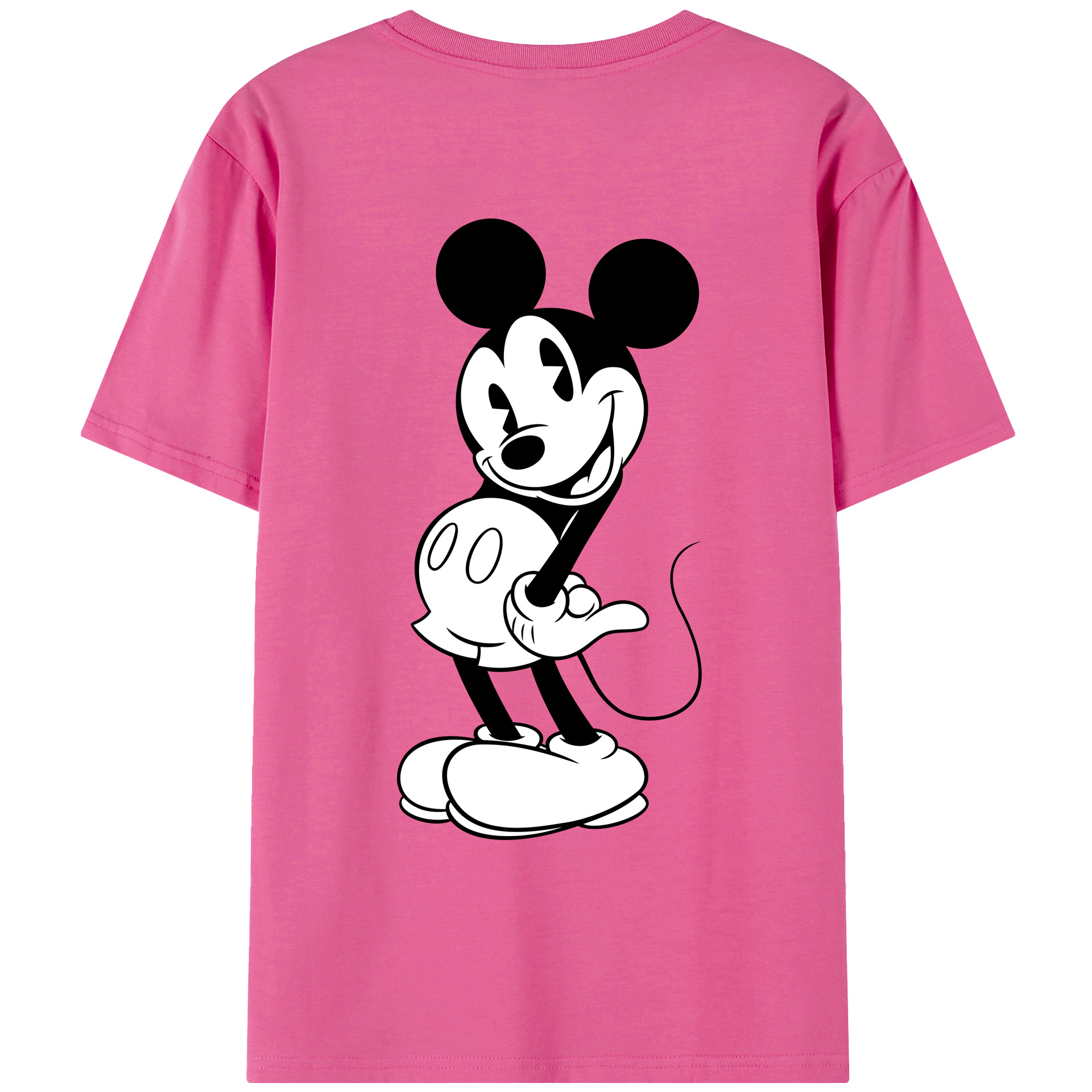 （画像用） ミッキーマウス Mickey Mouse レディース半袖Tシャツ(バックプリント)