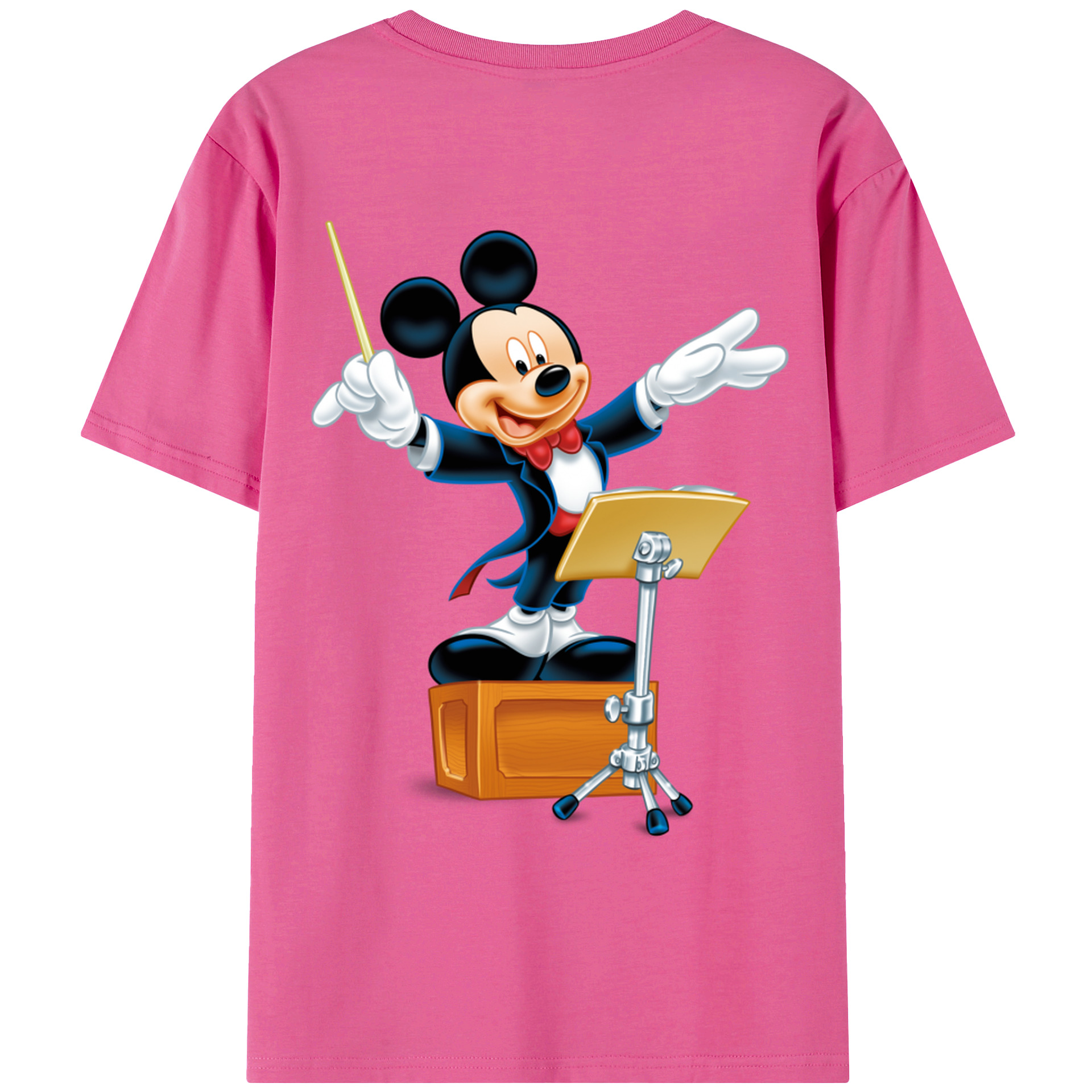 （画像用） ミッキーマウス Mickey Mouse レディース半袖Tシャツ(バックプリント)