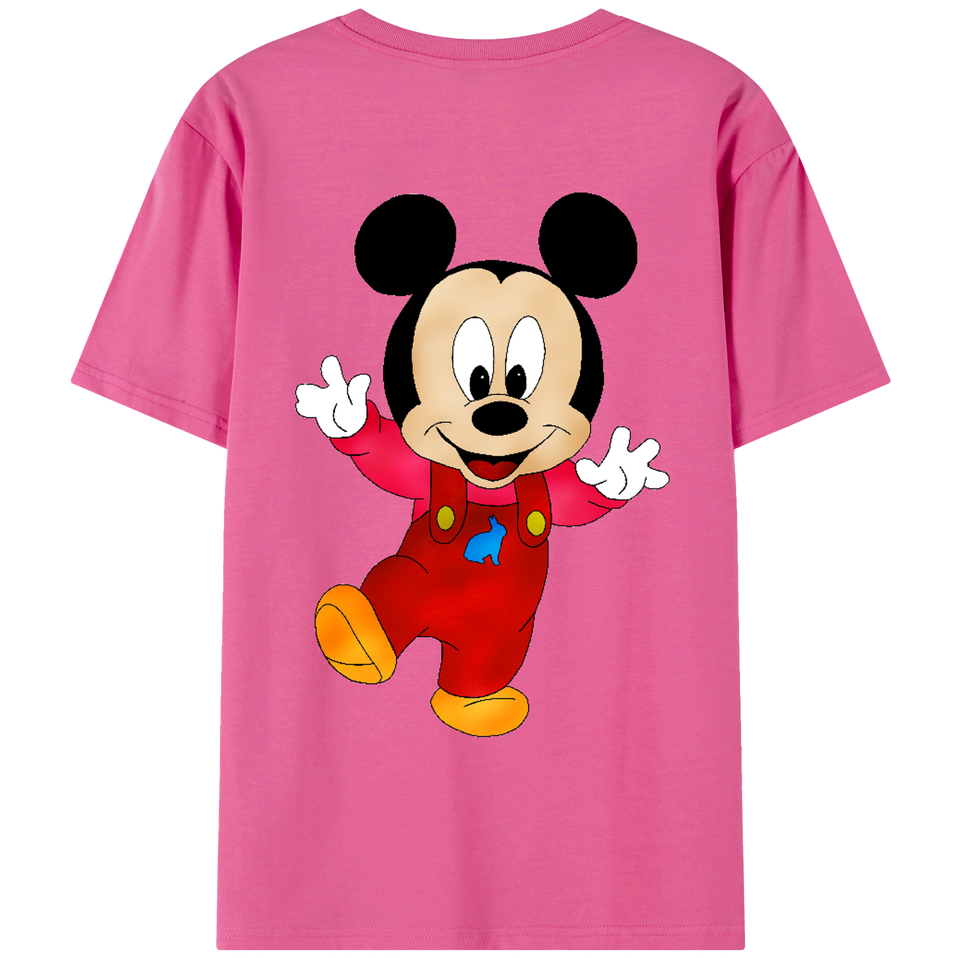 （画像用） ミッキーマウス Mickey Mouse レディース半袖Tシャツ(バックプリント)