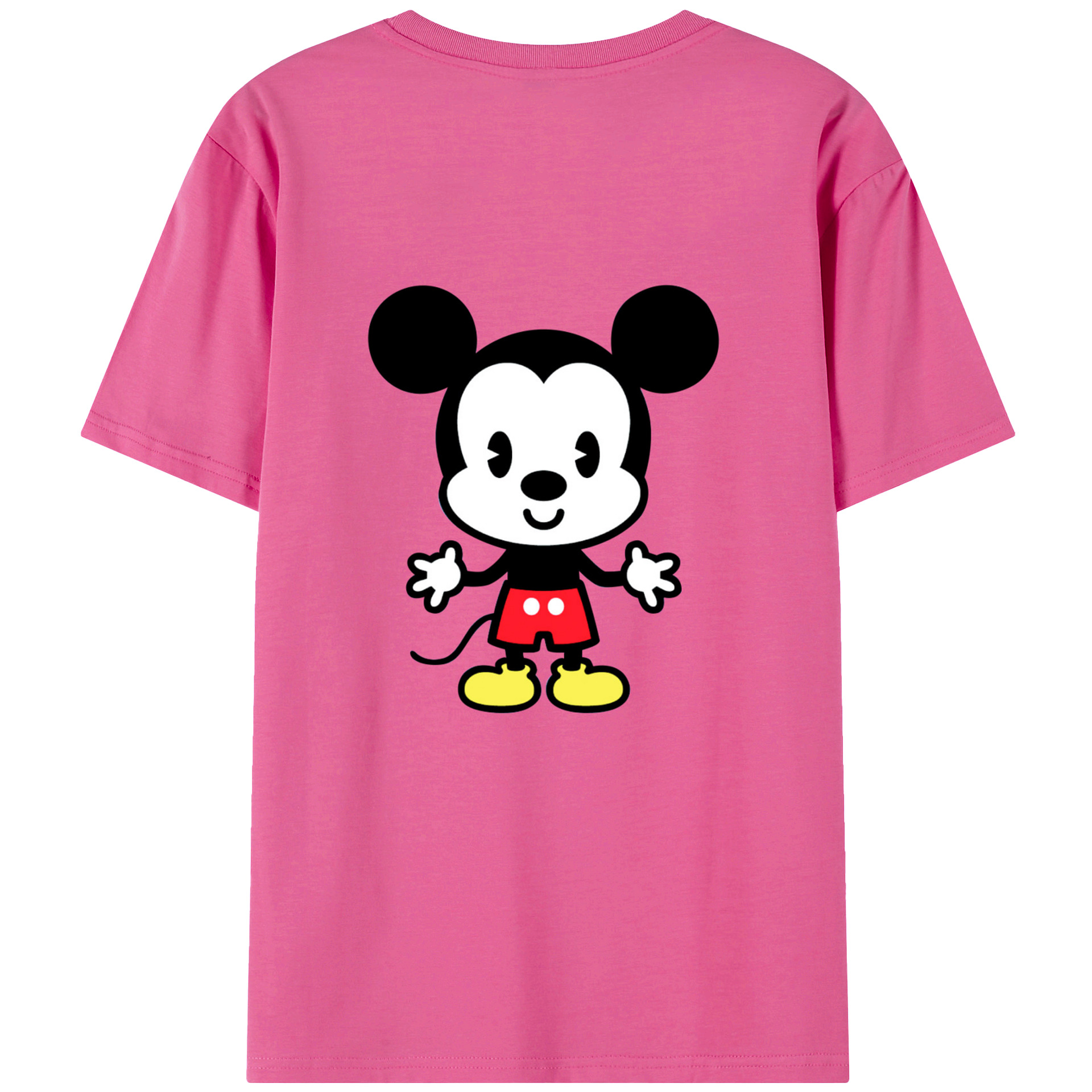 （画像用） ミッキーマウス Mickey Mouse レディース半袖Tシャツ(バックプリント)