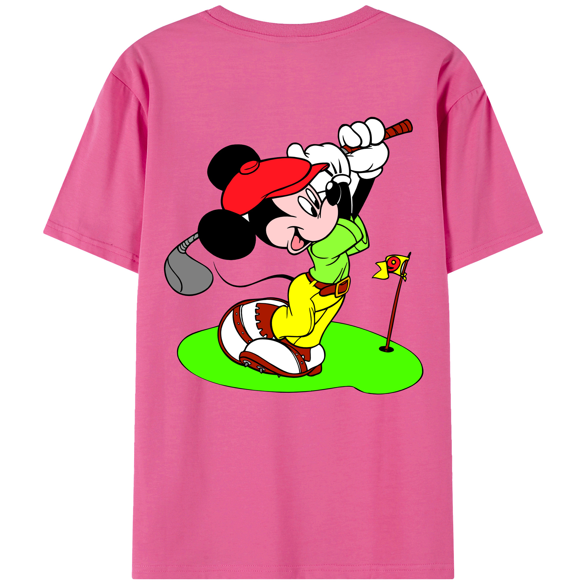 （画像用） ミッキーマウス Mickey Mouse レディース半袖Tシャツ(バックプリント)