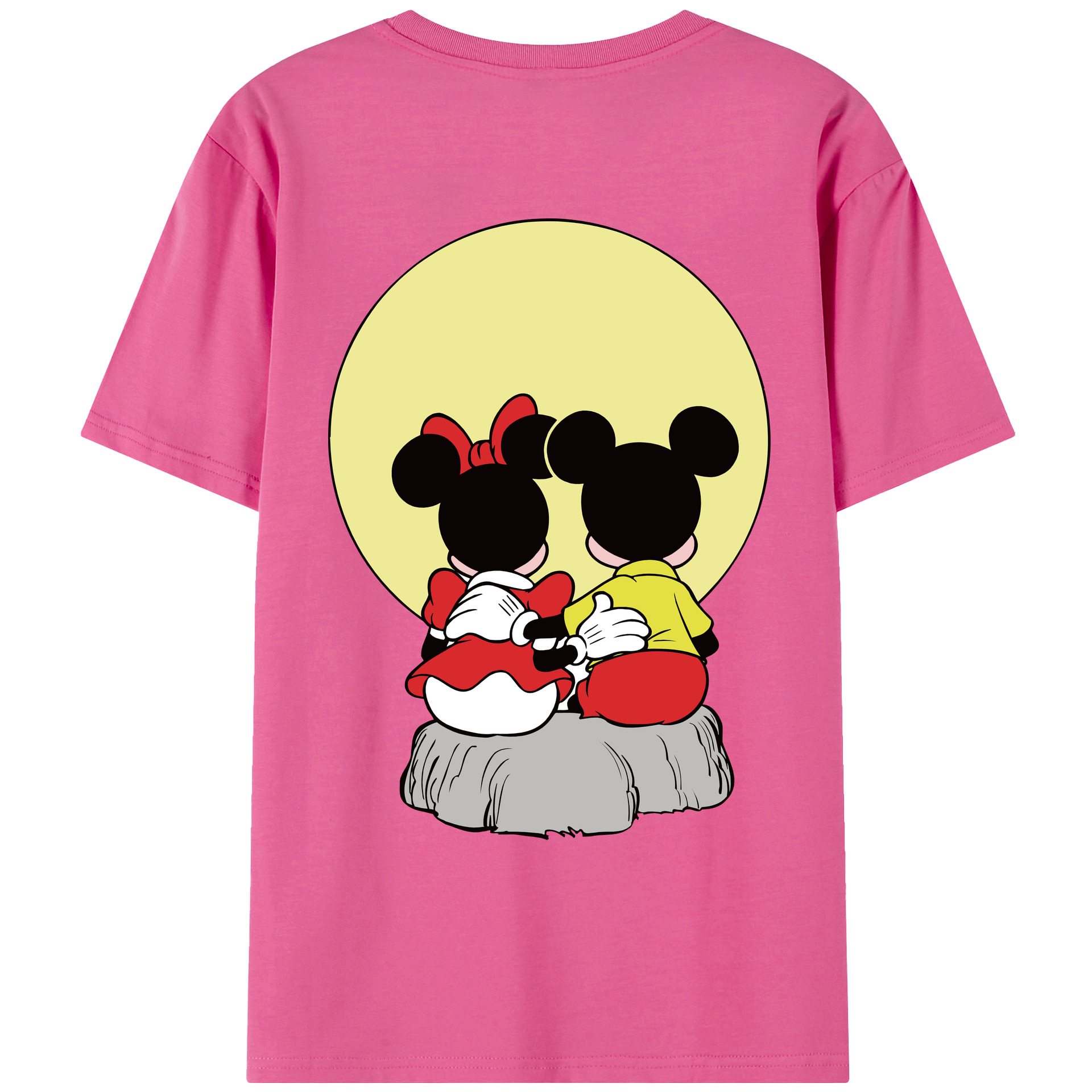 （画像用） ミッキーマウス Mickey Mouse レディース半袖Tシャツ(バックプリント)