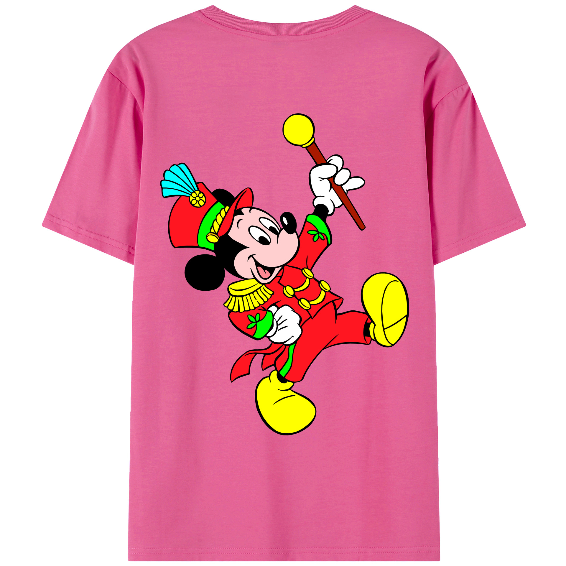 （画像用） ミッキーマウス Mickey Mouse レディース半袖Tシャツ(バックプリント)
