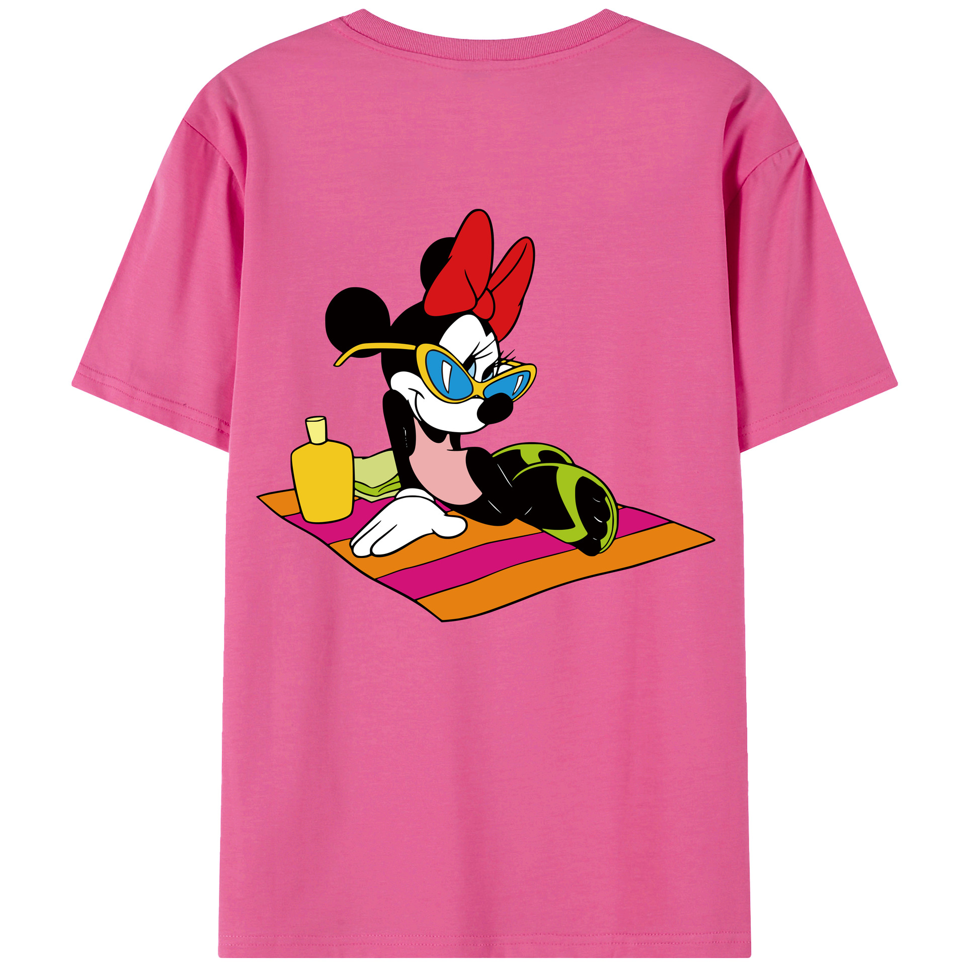 （画像用） ミッキーマウス Mickey Mouse レディース半袖Tシャツ(バックプリント)