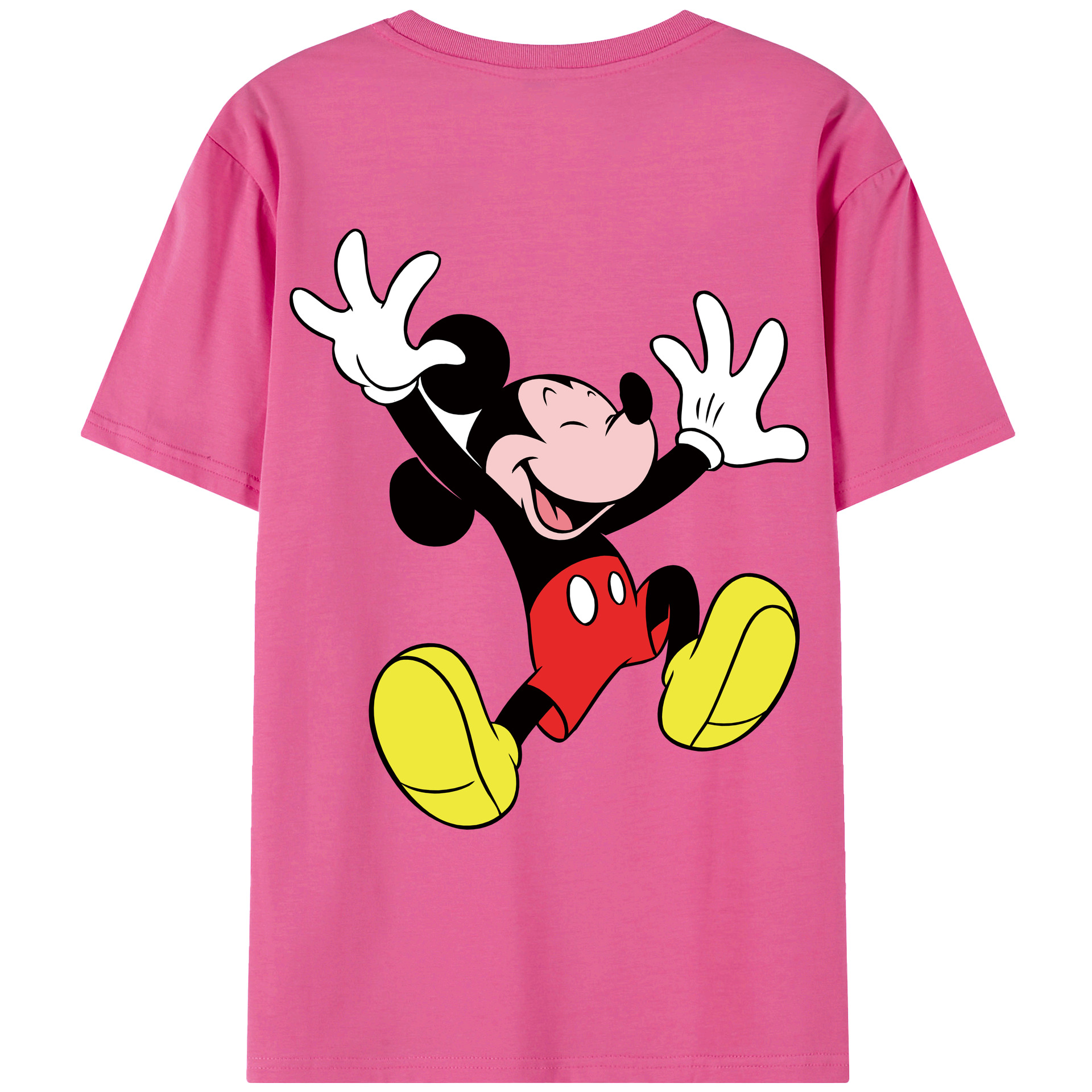 （画像用） ミッキーマウス Mickey Mouse レディース半袖Tシャツ(バックプリント)