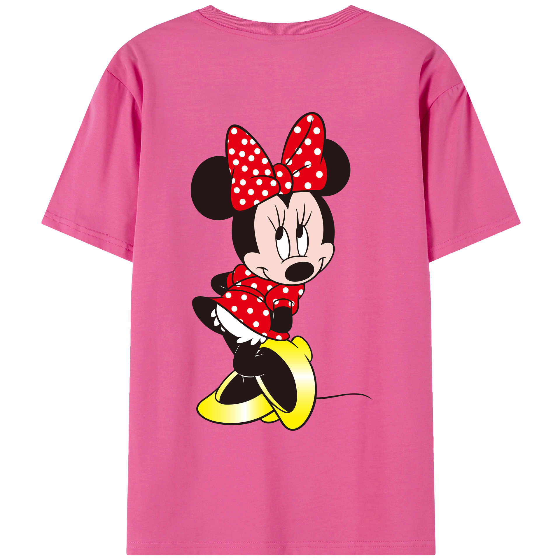 （画像用） ミッキーマウス Mickey Mouse レディース半袖Tシャツ(バックプリント)