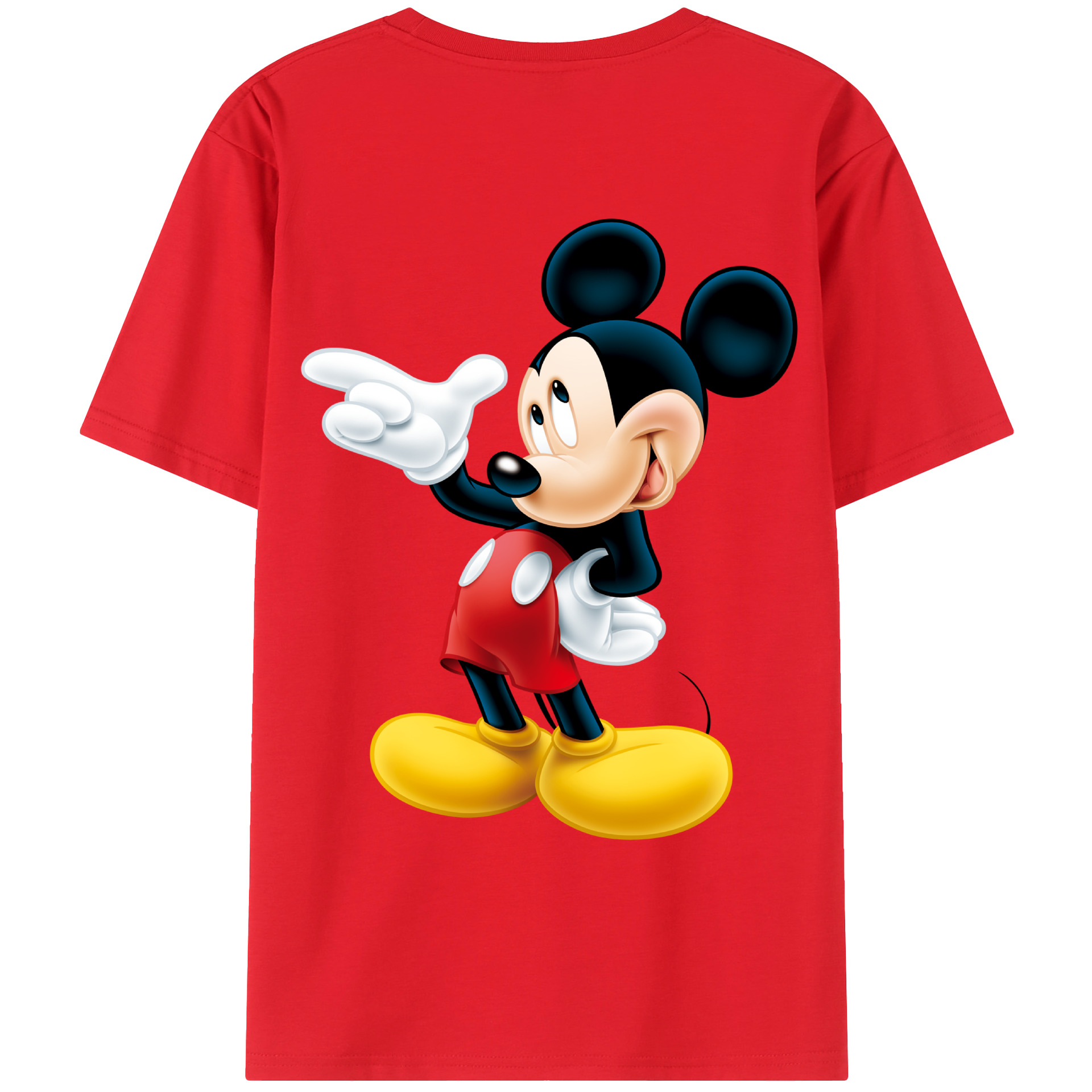 （画像用） ミッキーマウス Mickey Mouse レディース半袖Tシャツ(バックプリント)
