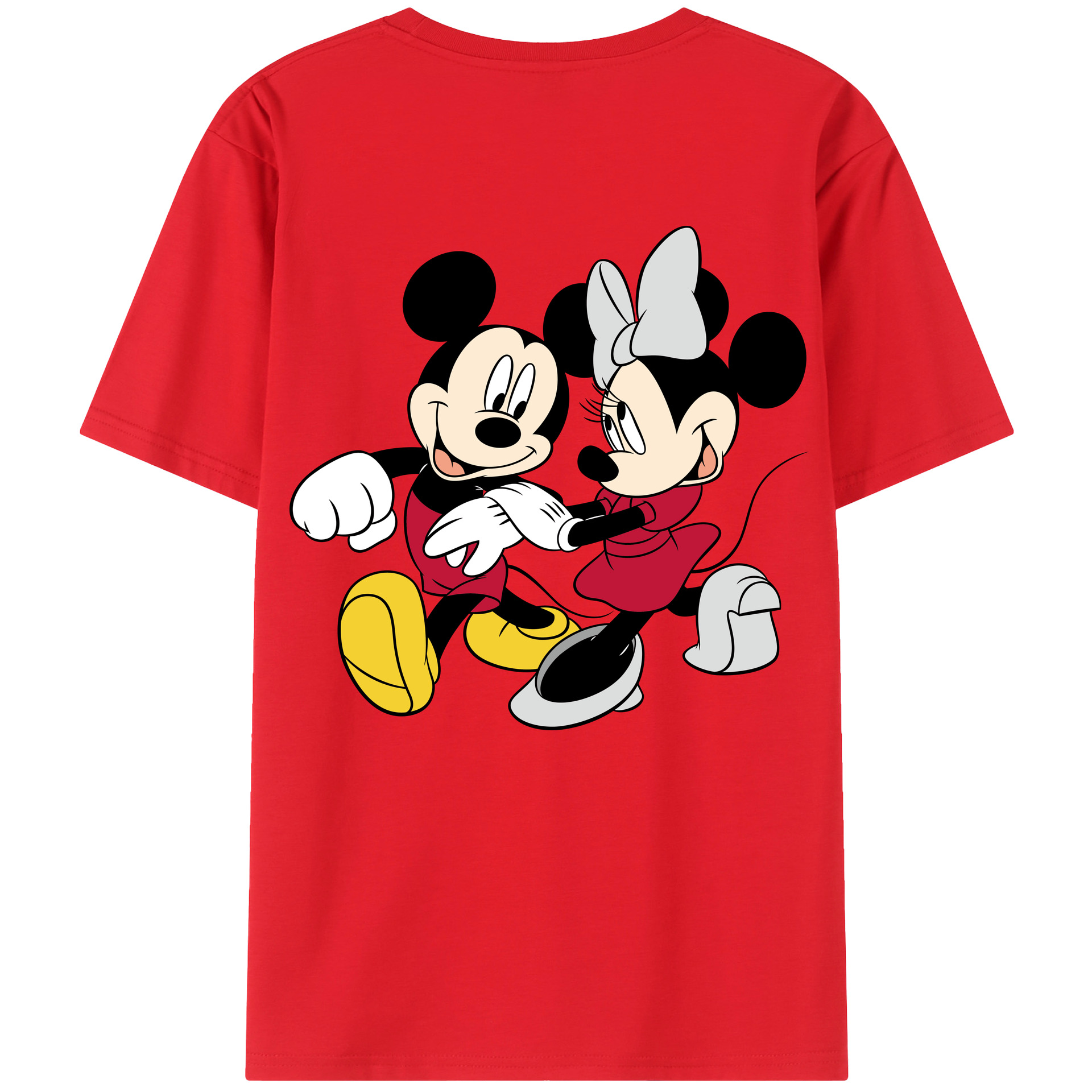 （画像用） ミッキーマウス Mickey Mouse レディース半袖Tシャツ(バックプリント)