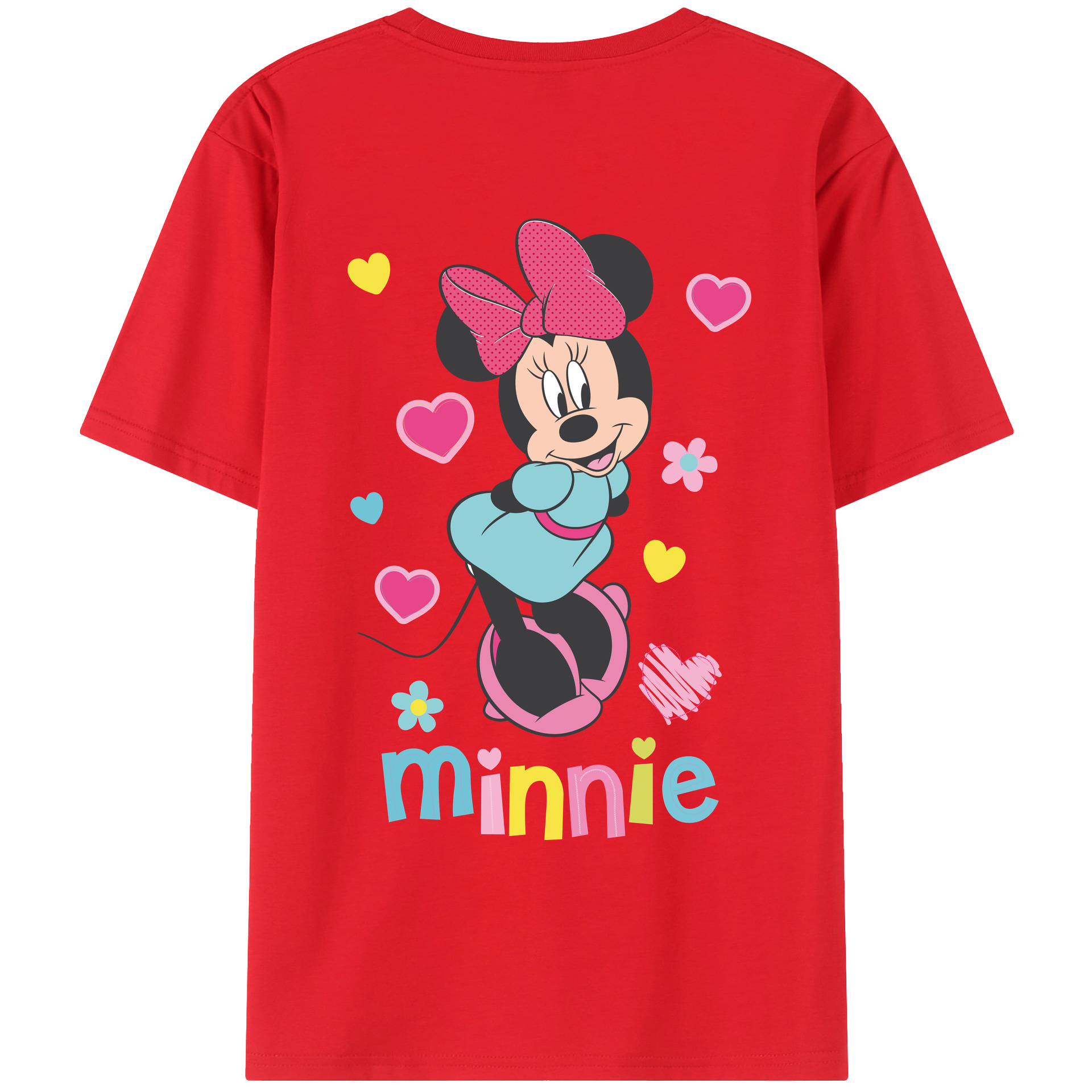 （画像用） ミッキーマウス Mickey Mouse レディース半袖Tシャツ(バックプリント)