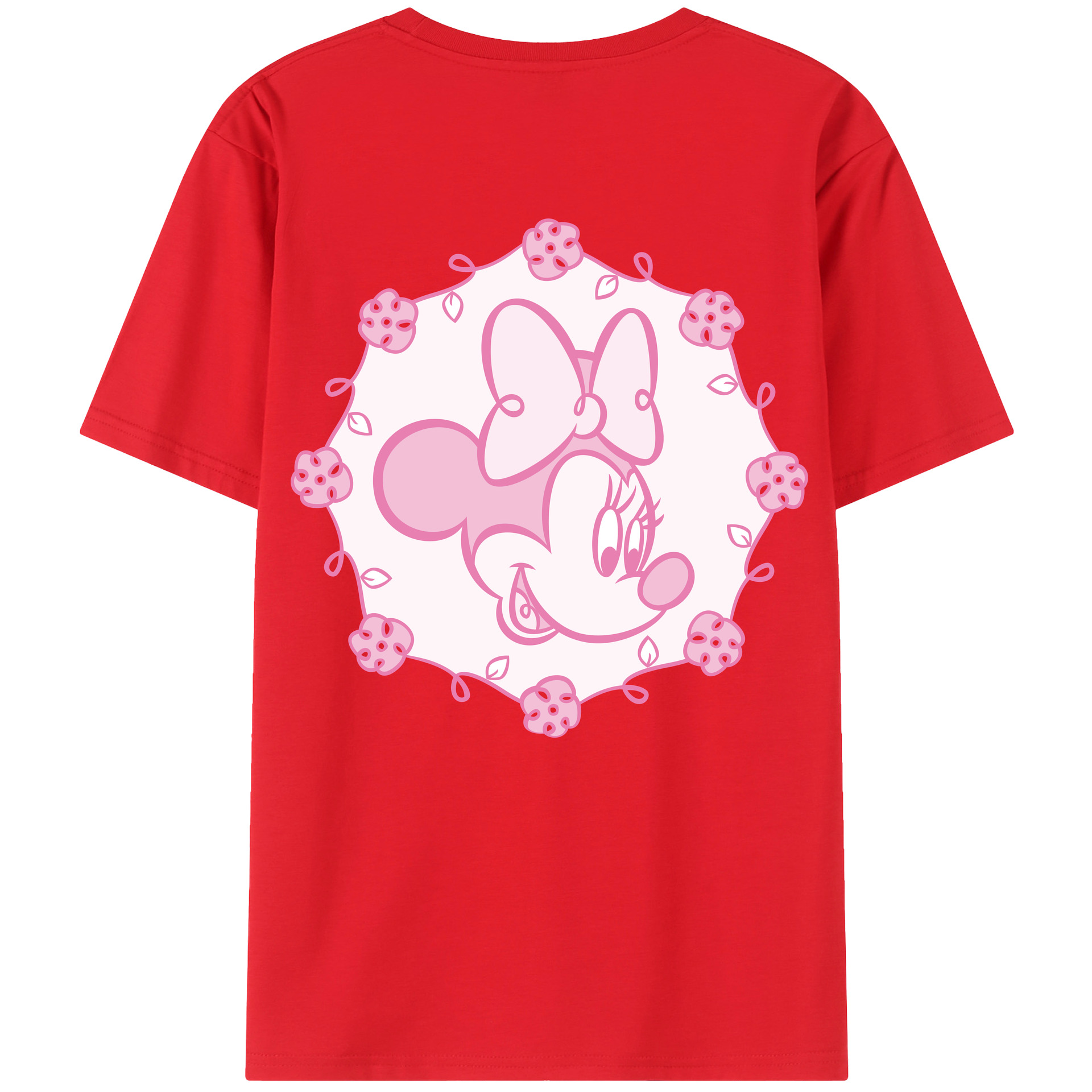 （画像用） ミッキーマウス Mickey Mouse レディース半袖Tシャツ(バックプリント)
