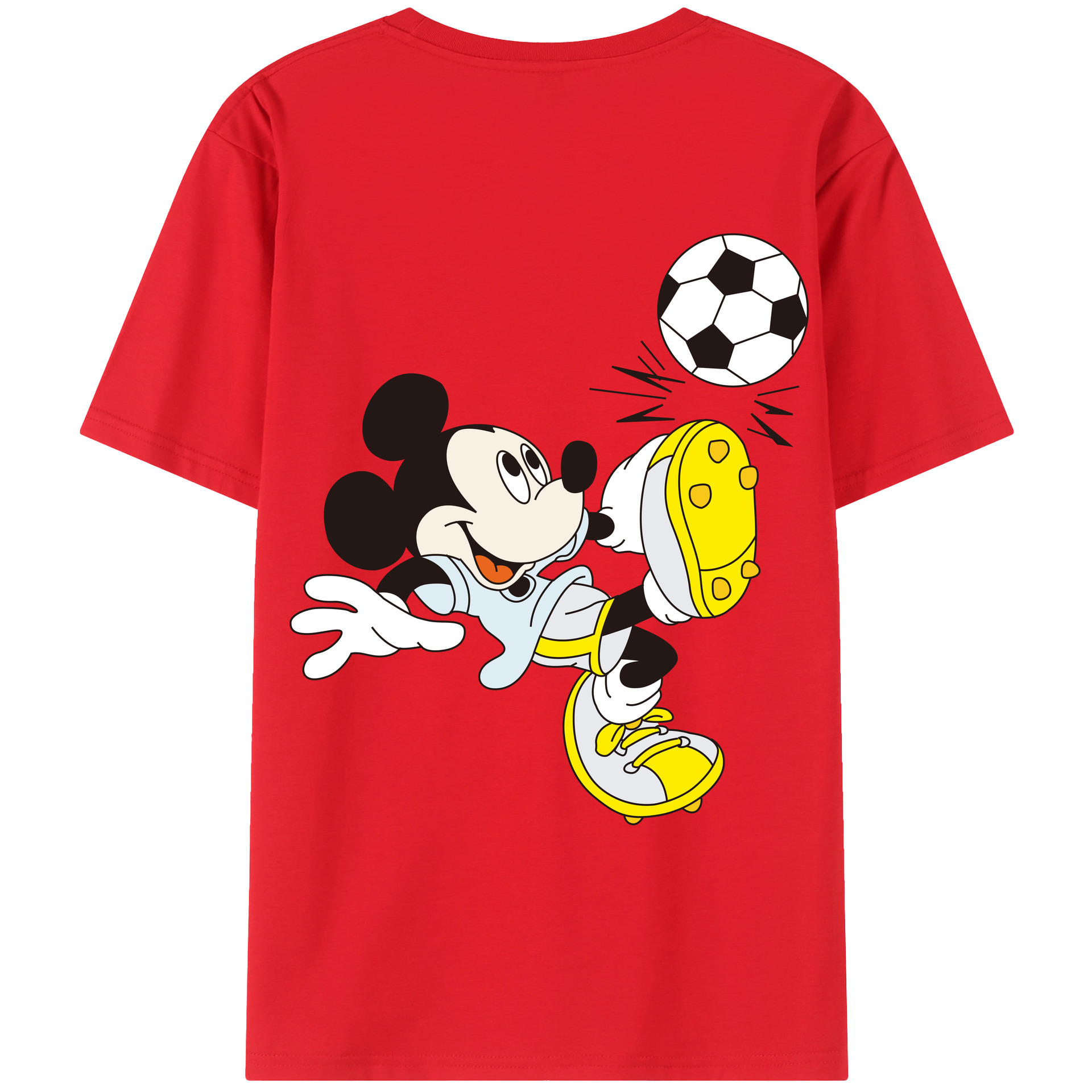 （画像用） ミッキーマウス Mickey Mouse レディース半袖Tシャツ(バックプリント)