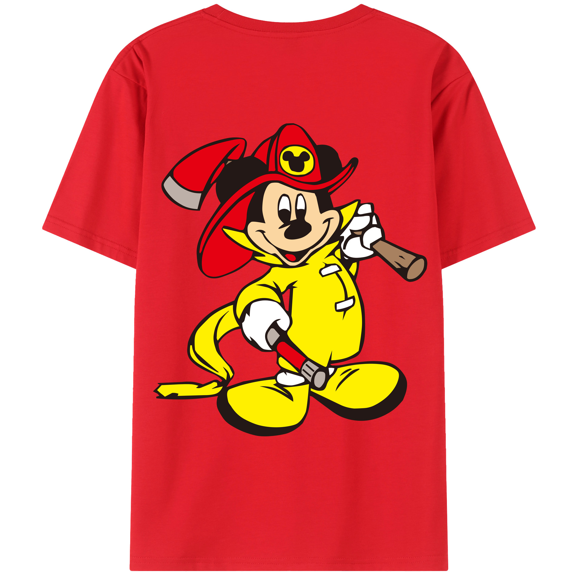 （画像用） ミッキーマウス Mickey Mouse レディース半袖Tシャツ(バックプリント)