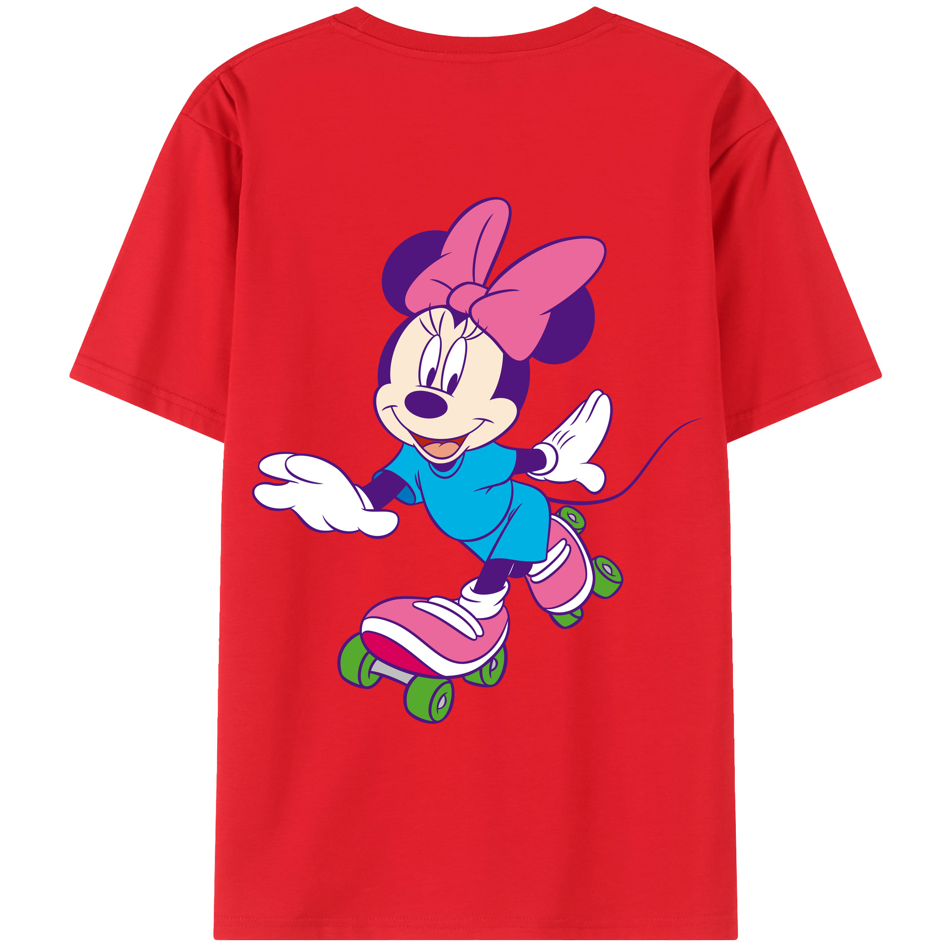 （画像用） ミッキーマウス Mickey Mouse レディース半袖Tシャツ(バックプリント)