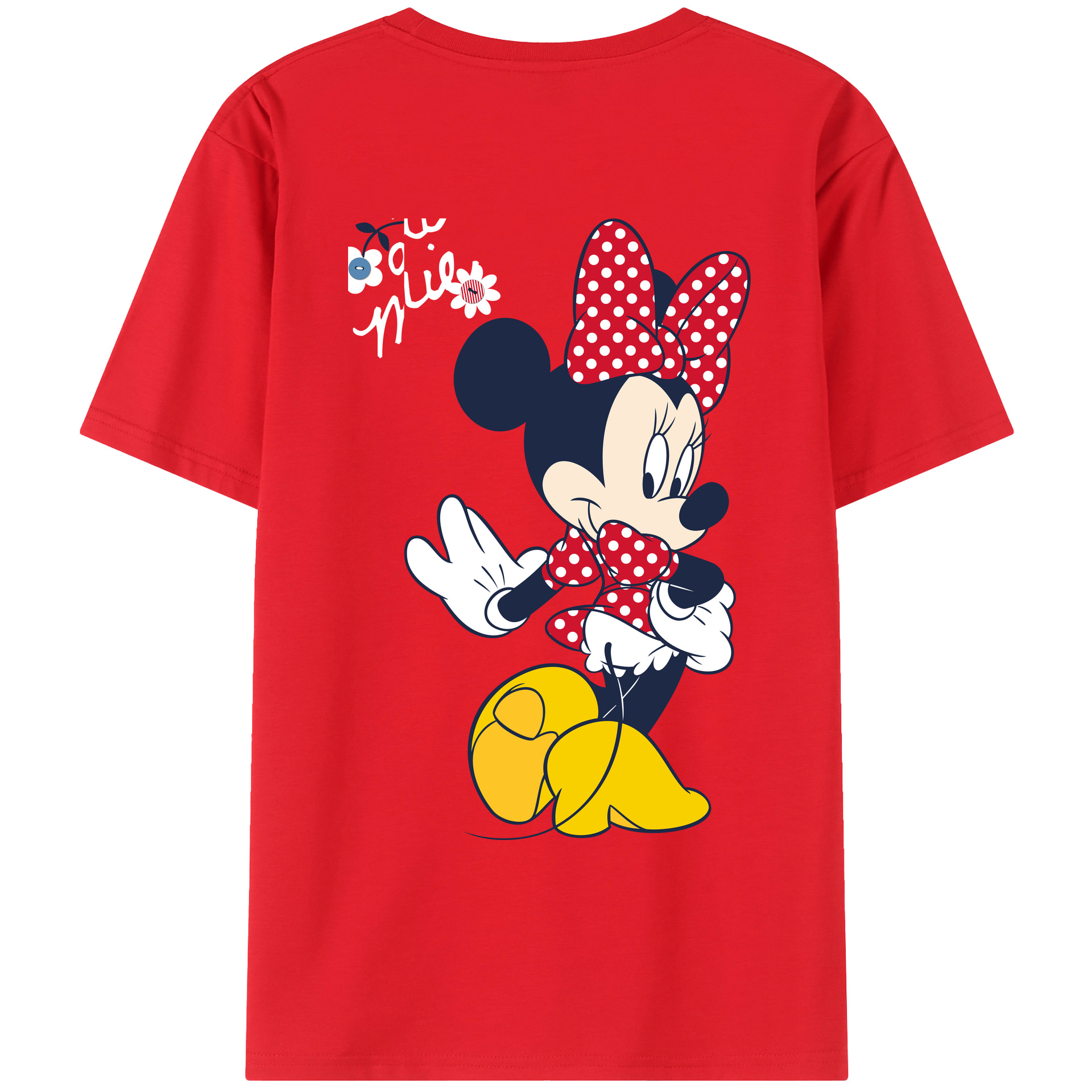 （画像用） ミッキーマウス Mickey Mouse レディース半袖Tシャツ(バックプリント)