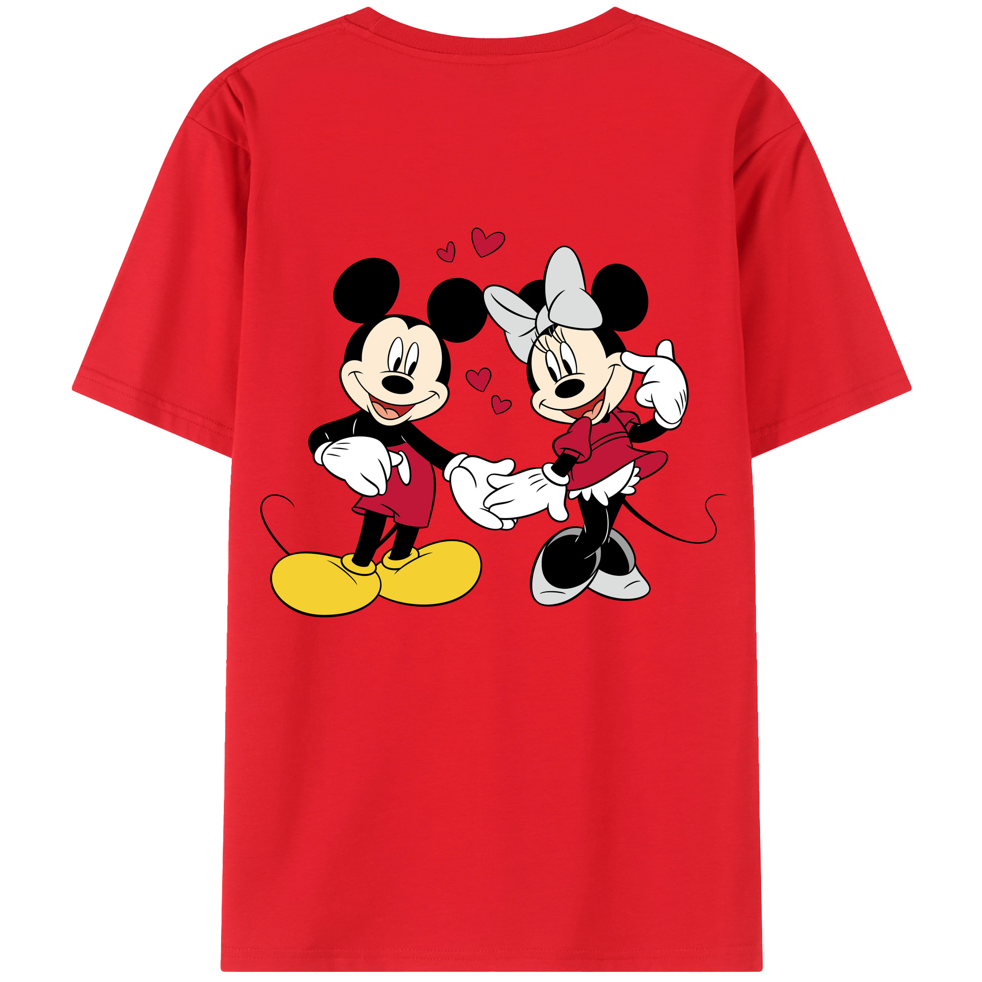 （画像用） ミッキーマウス Mickey Mouse レディース半袖Tシャツ(バックプリント)