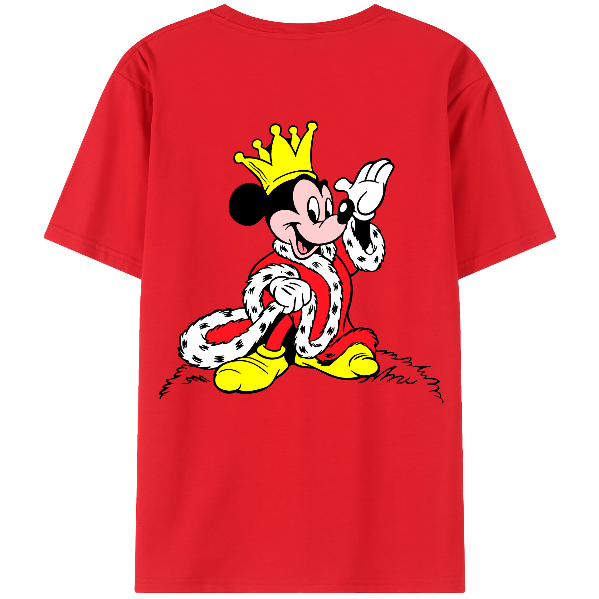 （画像用） ミッキーマウス Mickey Mouse レディース半袖Tシャツ(バックプリント)