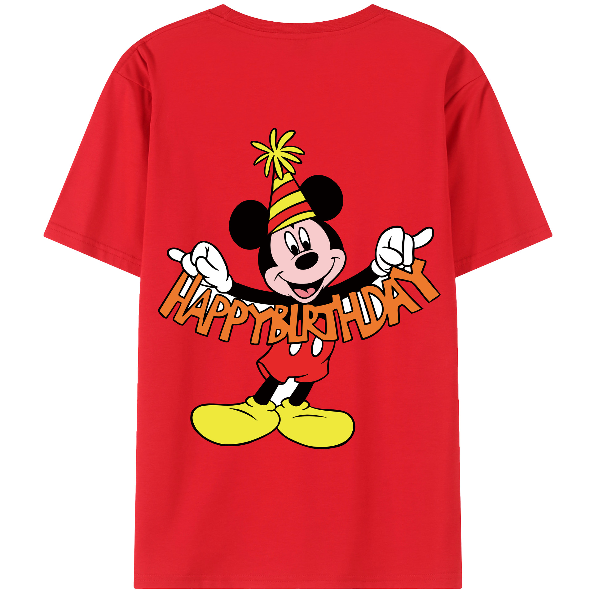 （画像用） ミッキーマウス Mickey Mouse レディース半袖Tシャツ(バックプリント)