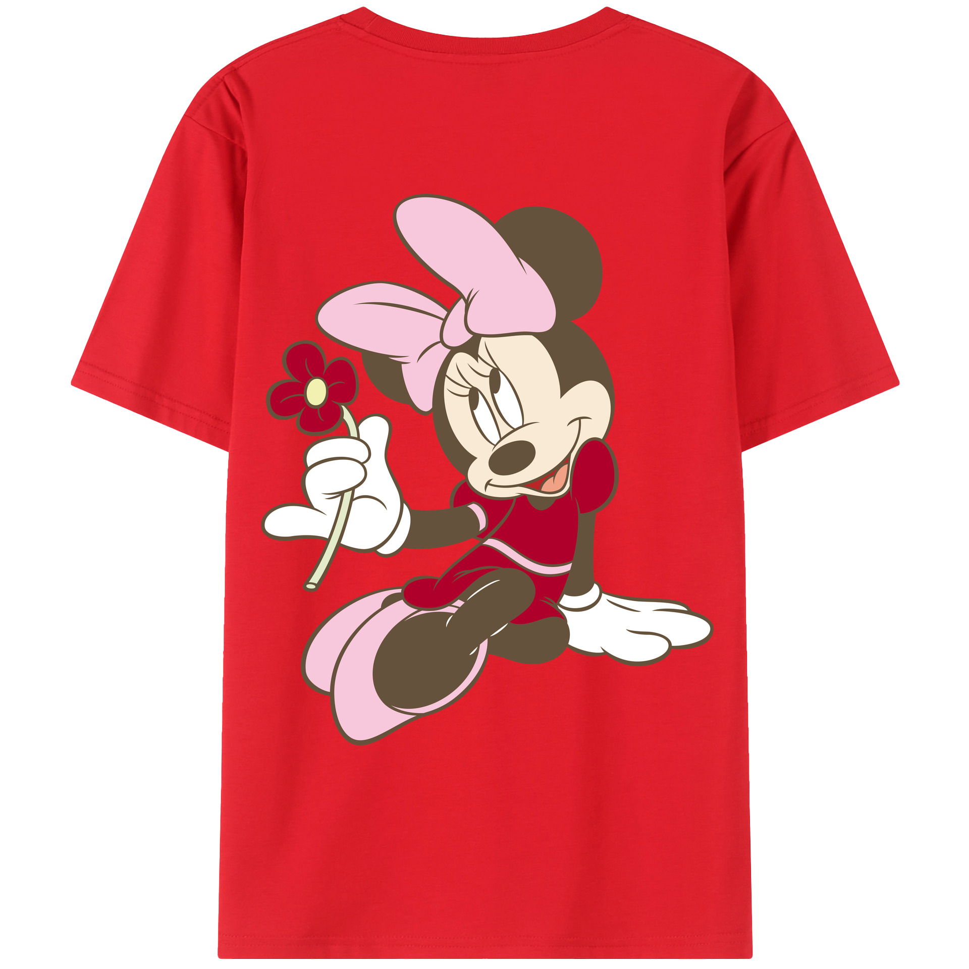 （画像用） ミッキーマウス Mickey Mouse レディース半袖Tシャツ(バックプリント)