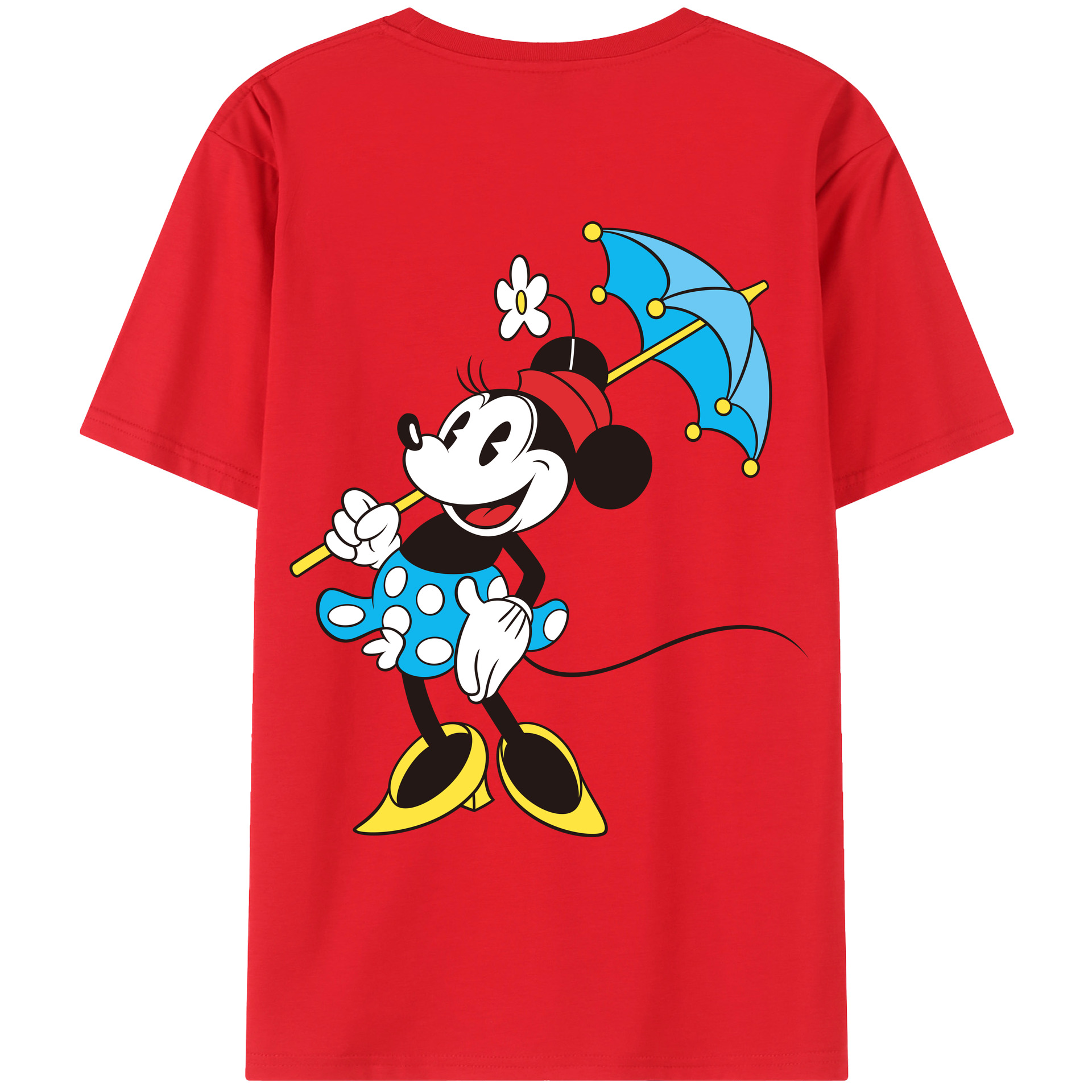 （画像用） ミッキーマウス Mickey Mouse レディース半袖Tシャツ(バックプリント)